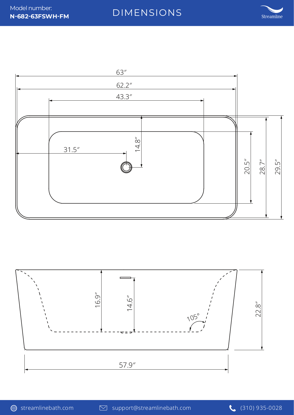 Streamline N68263FSWHFM Specifications