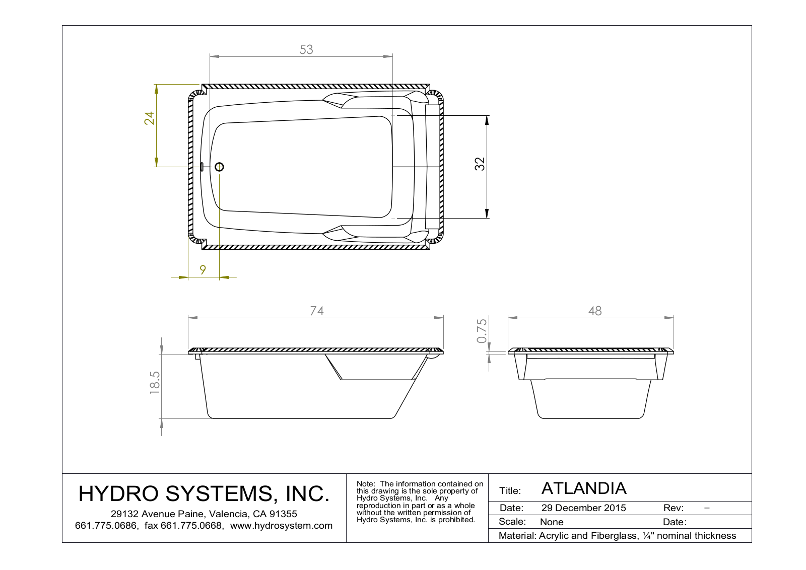 Hydro Systems Atlandia 7448 Shematics