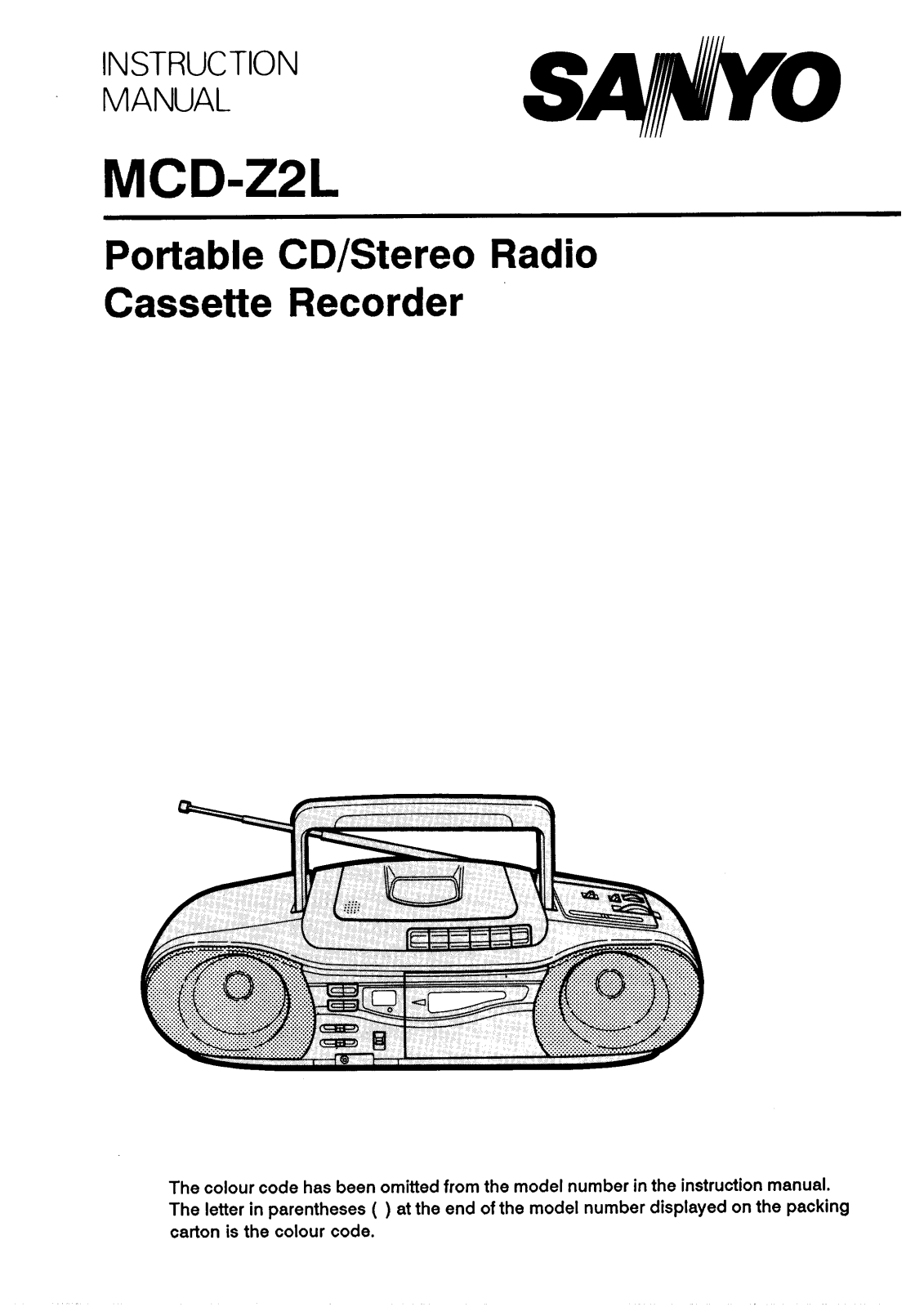 Sanyo MCD-Z2L Instruction Manual