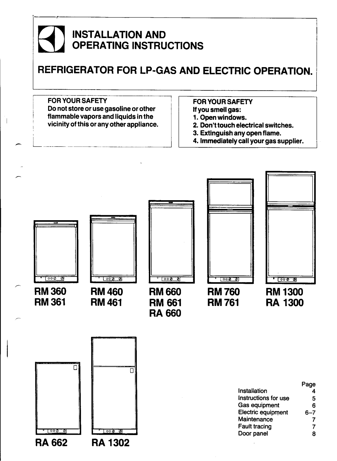 AEG-Electrolux RA662 User Manual