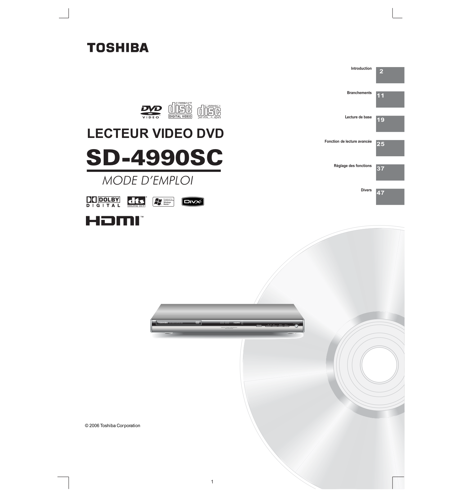 Toshiba SD-4990SC User Manual