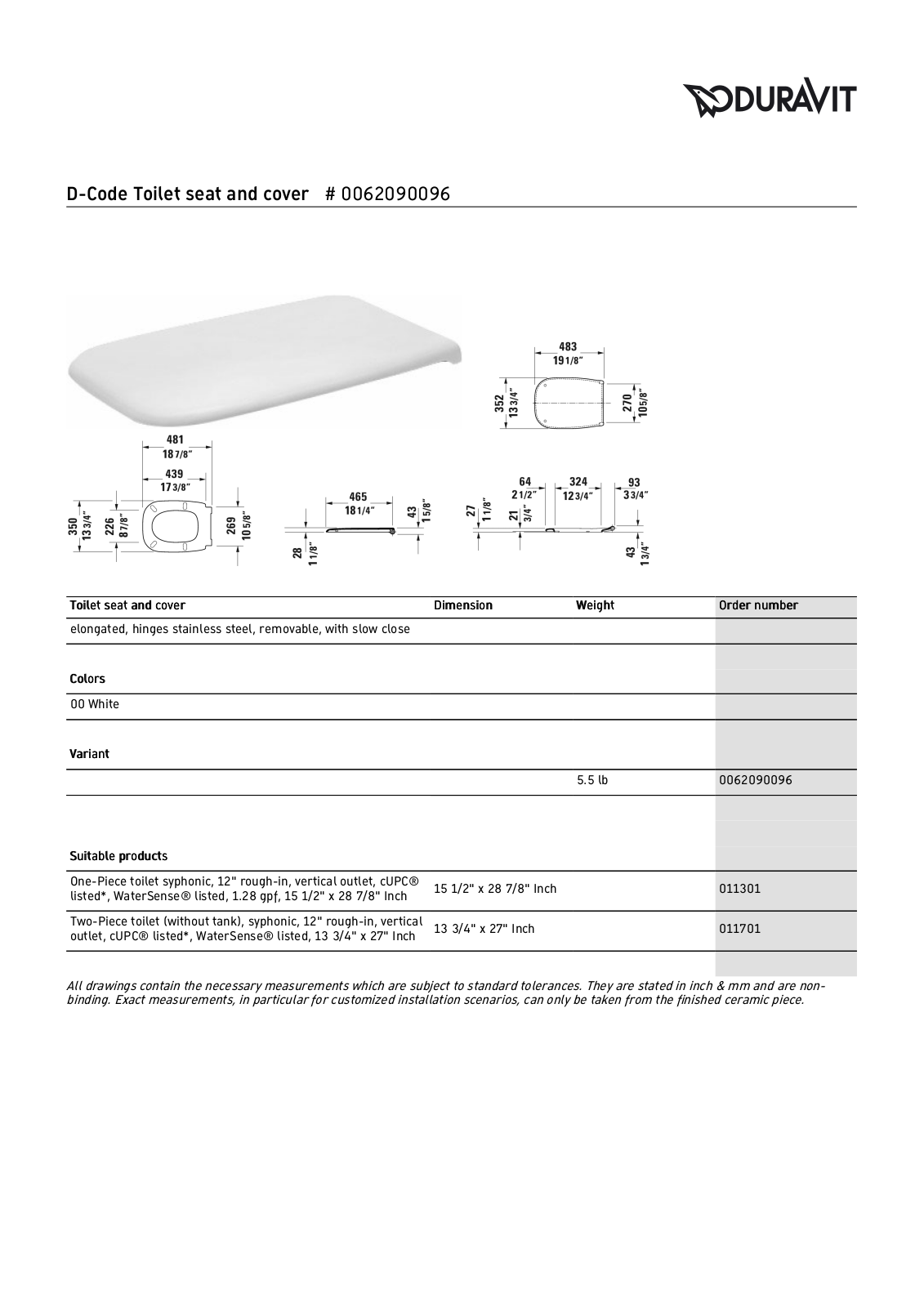 Duravit DRV1477 Specifications - ManualMachine.com