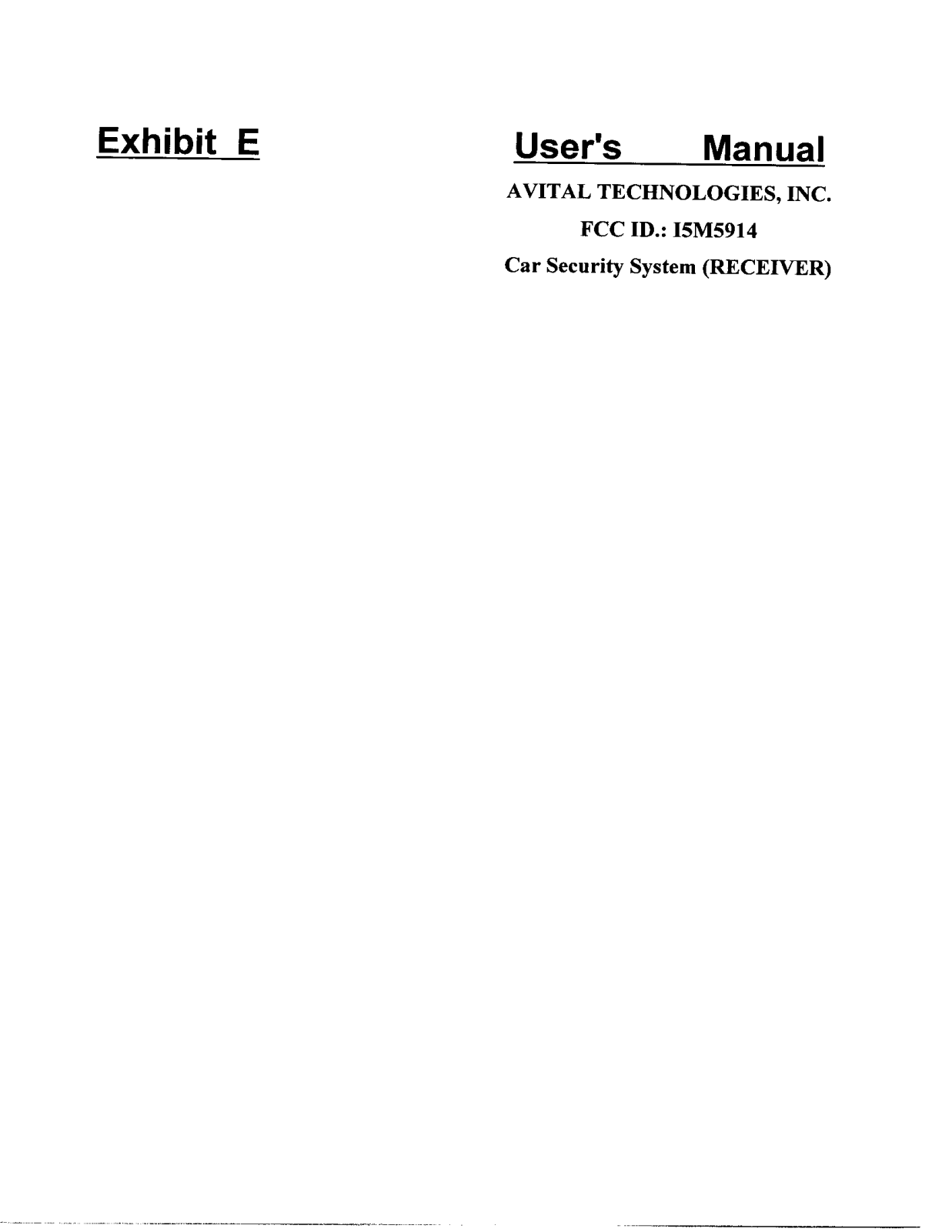 DEI Headquarters 5914 User Manual