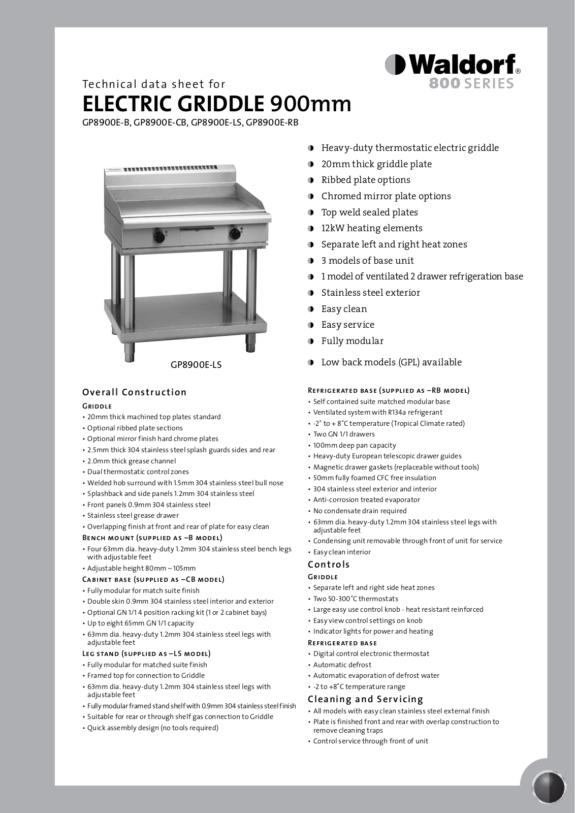 Moffat GP8900E-B User Manual