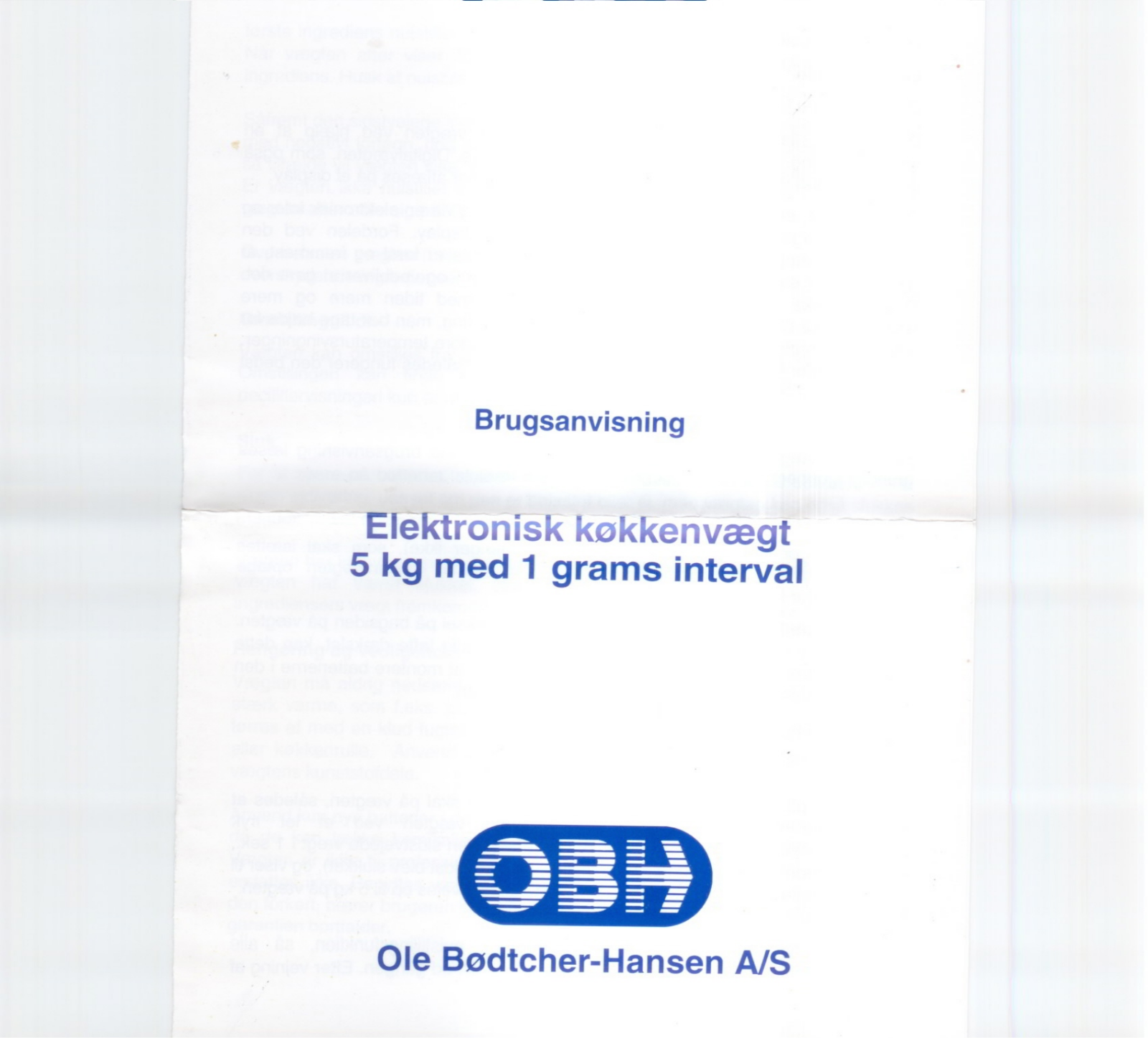 Obh nordica 9809 User notes