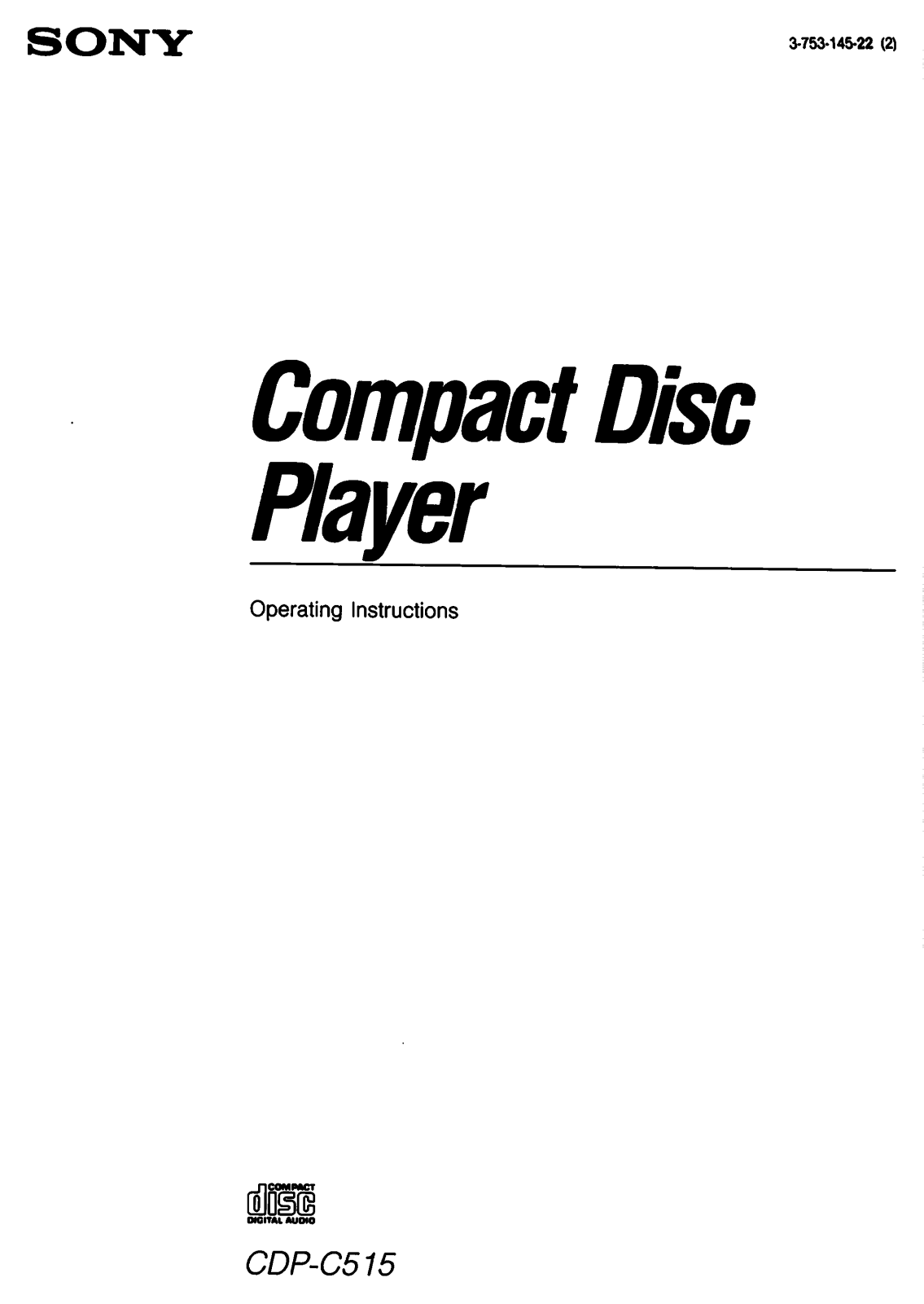 Sony CDP-C515 User Manual