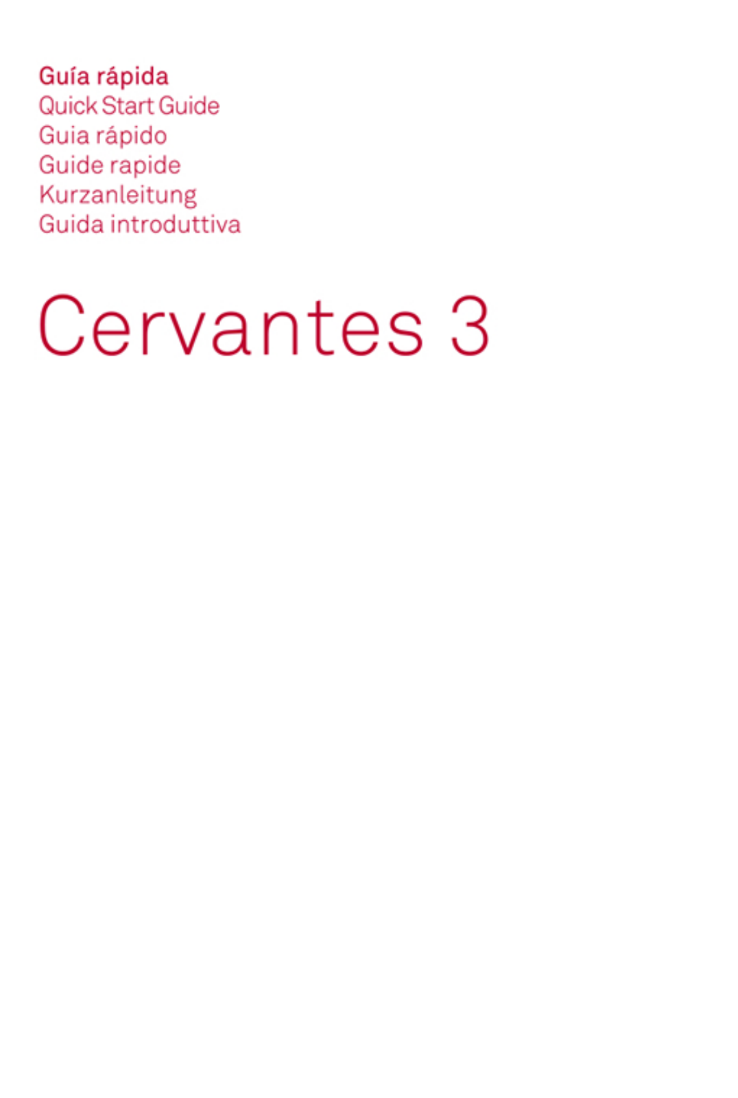 BQ Cervantes 3 Guide rapide