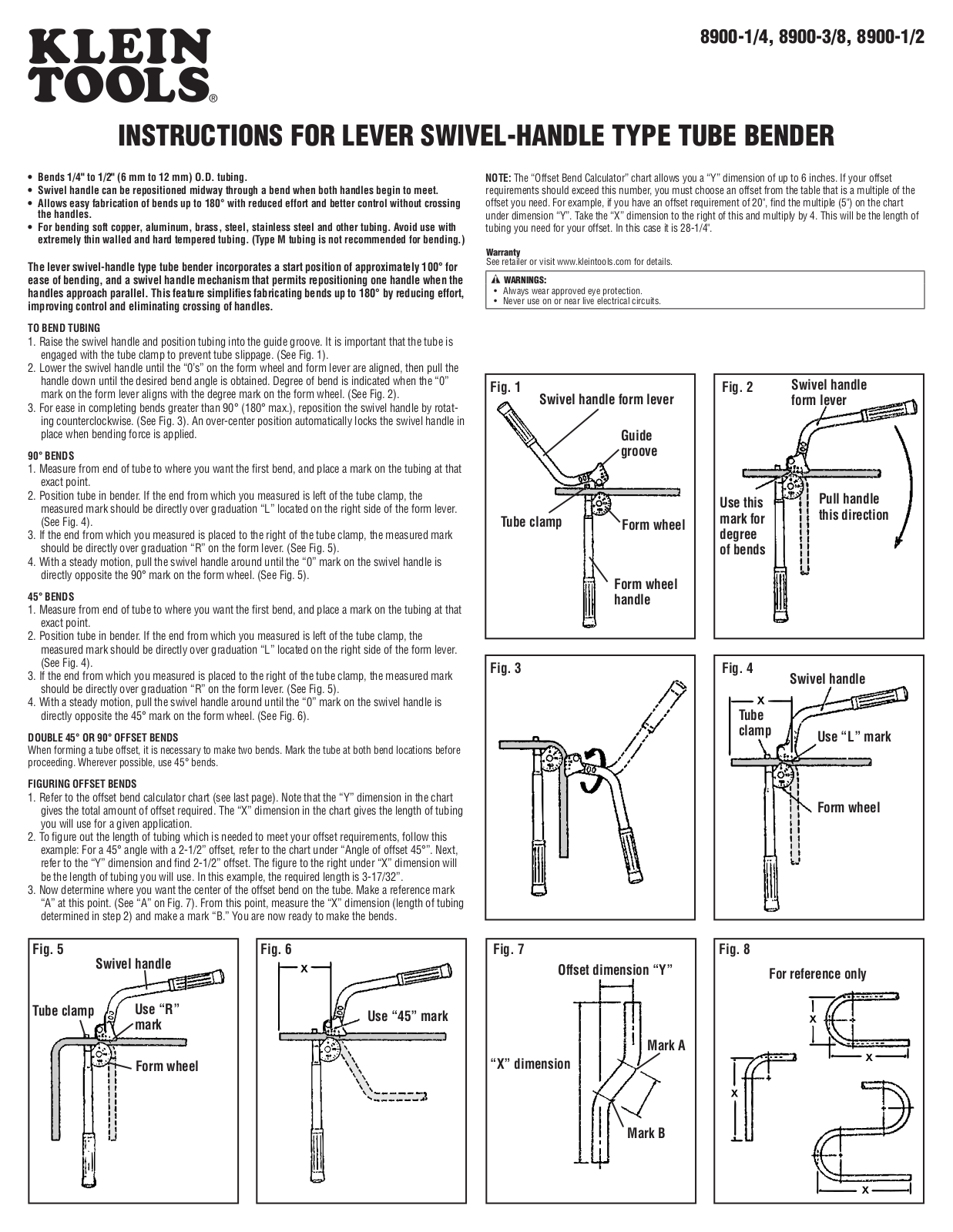 Klein Tools 8900-1-4 User Manual