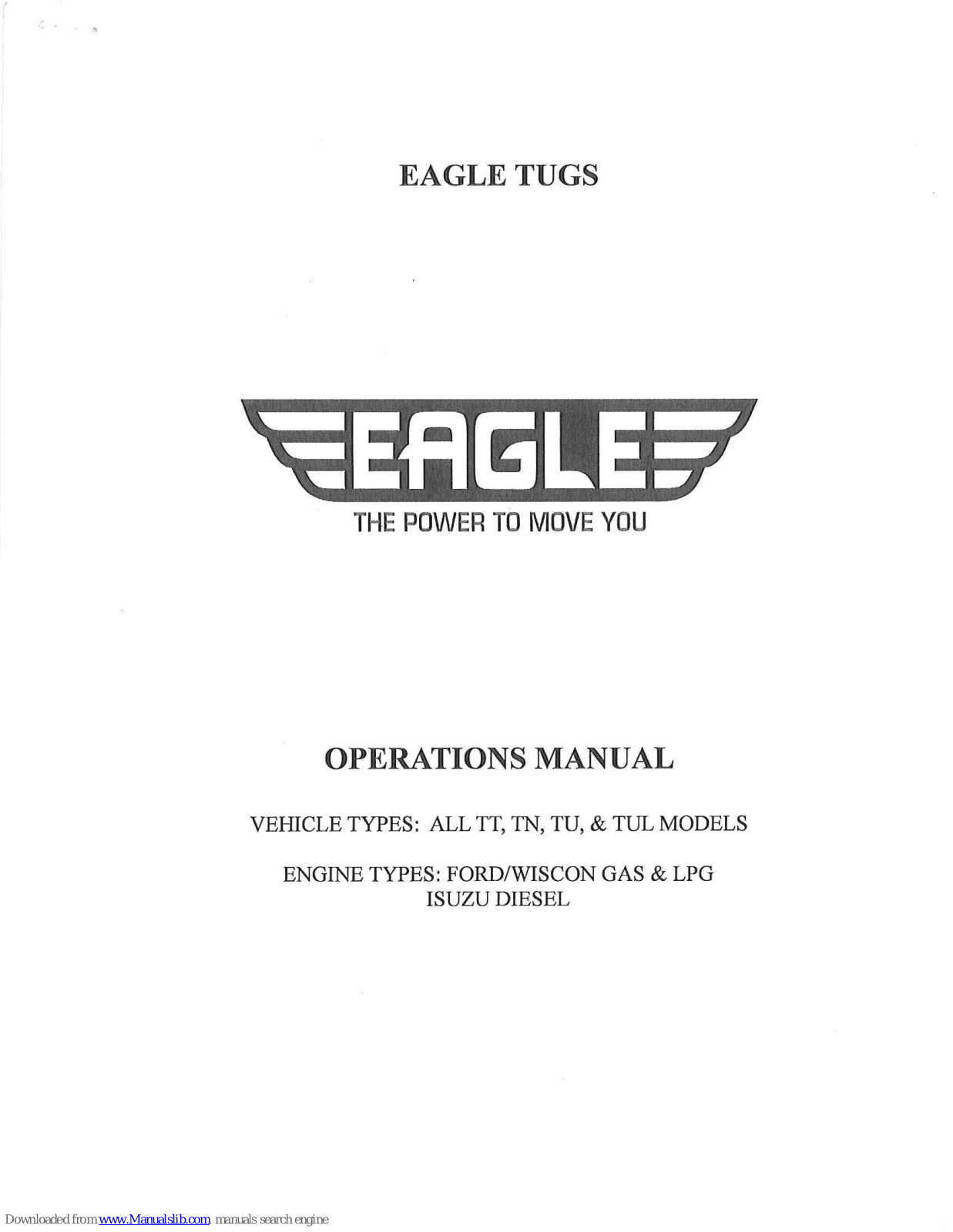 Eagle TT Series, TN Series, TT-10, TU Series, TT-12 Operation Manual - ManualMachine.com