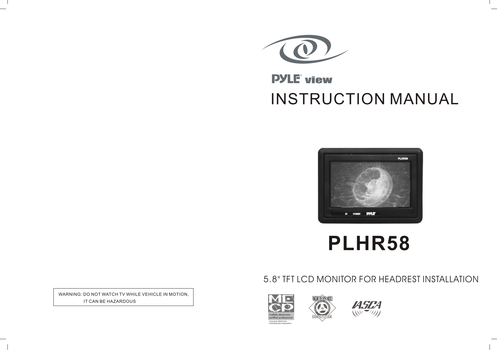 PYLE Audio PLHR58 User Manual