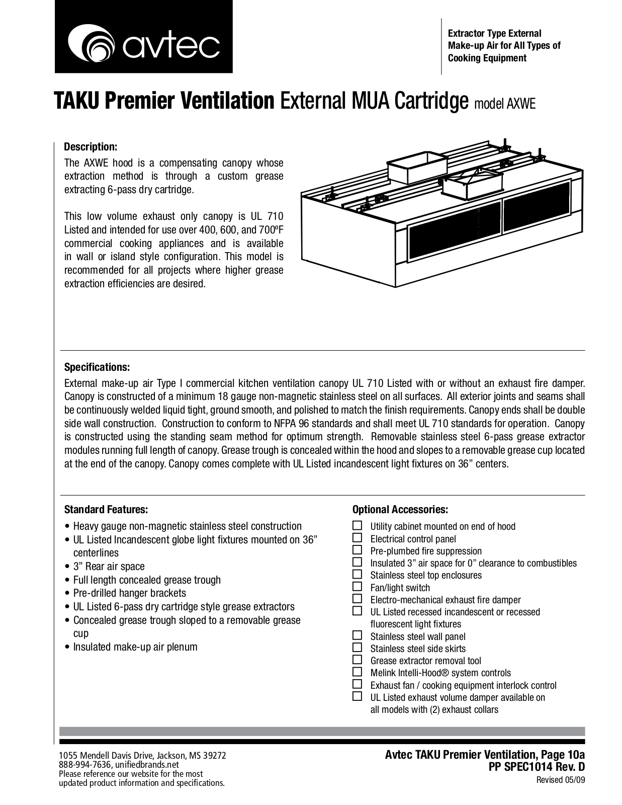 Avtec AXWE User Manual