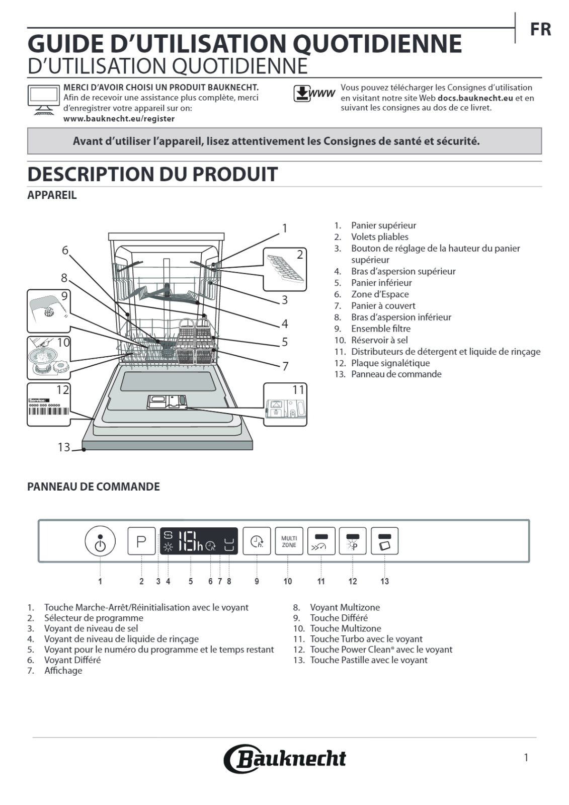 Bauknecht BCIO 3033 DEL, SBCIO 3O239 PTE Instructions  Manual