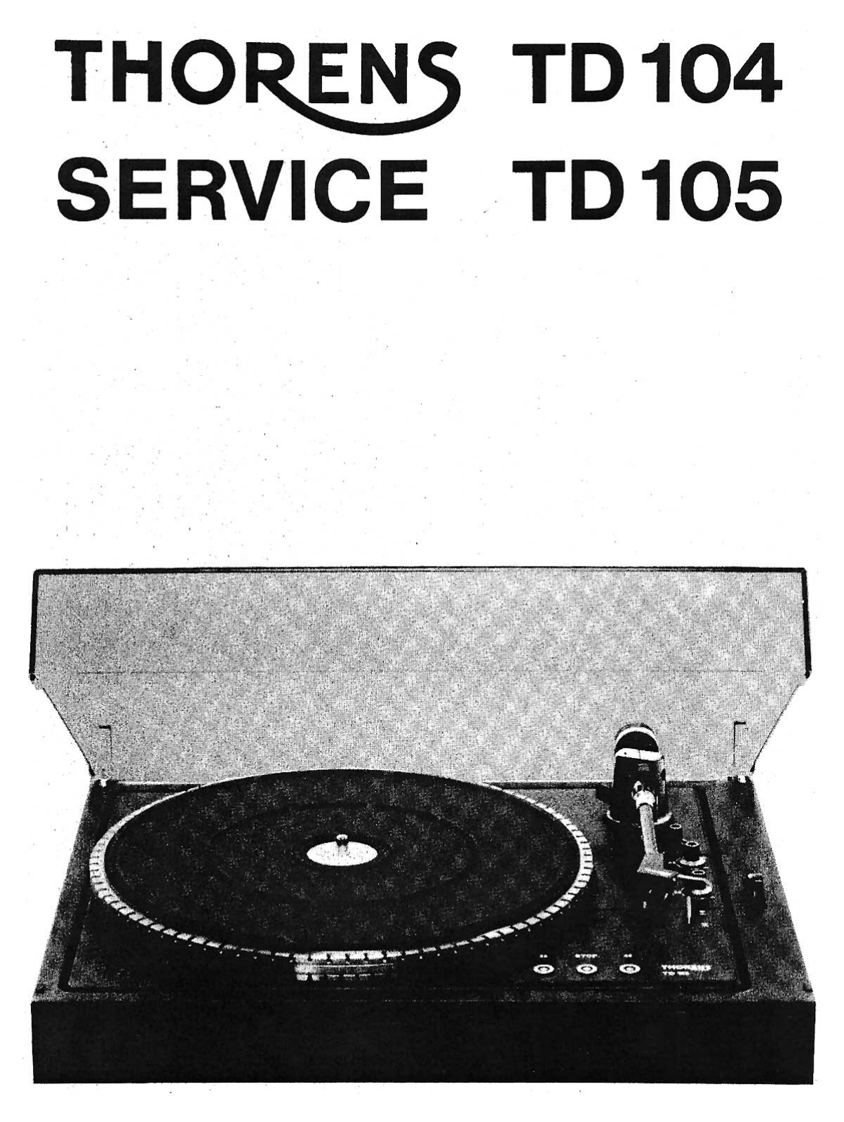 Thorens TD-104 Service Manual