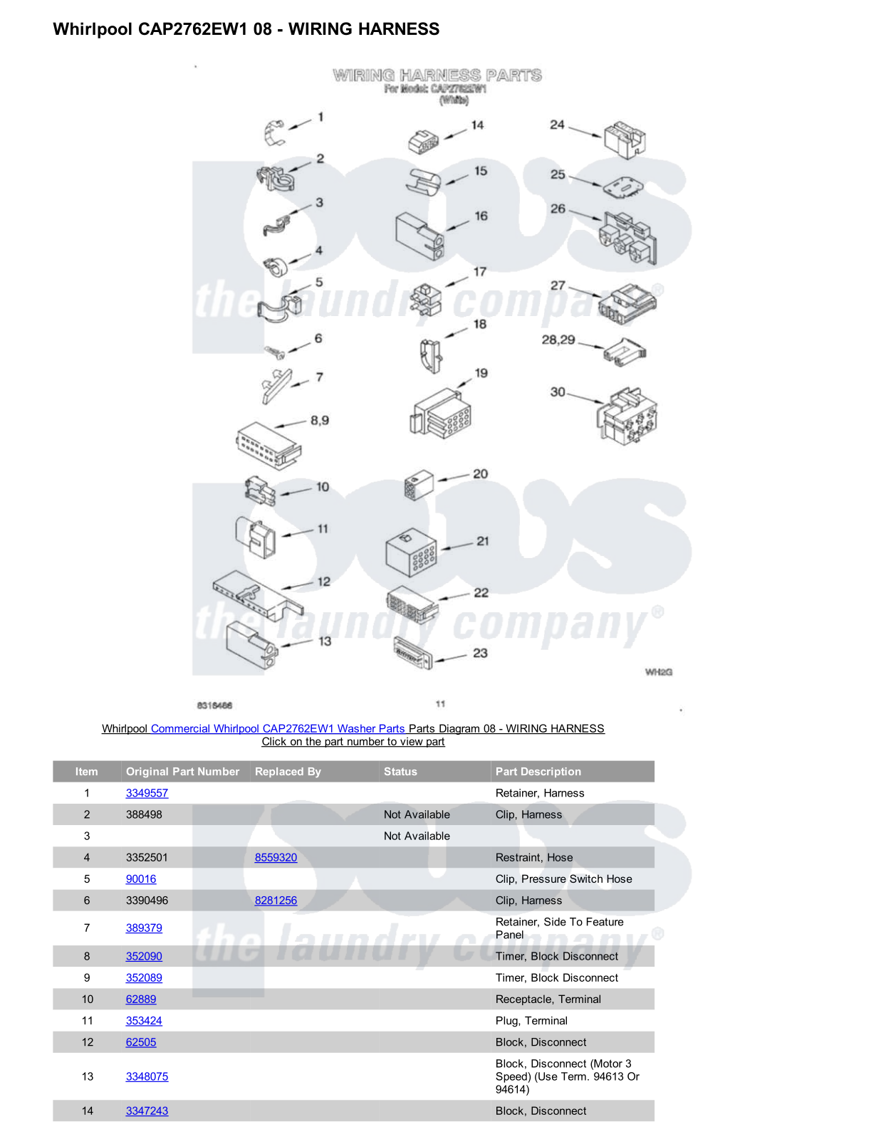 Whirlpool CAP2762EW1 Parts Diagram