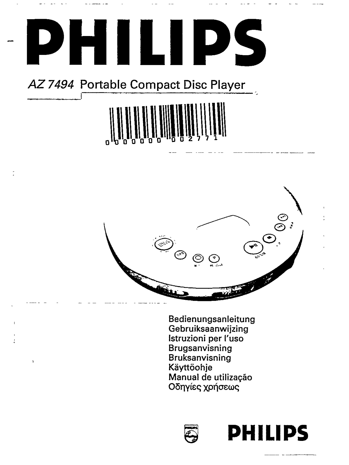 Philips AZ7494 User Manual