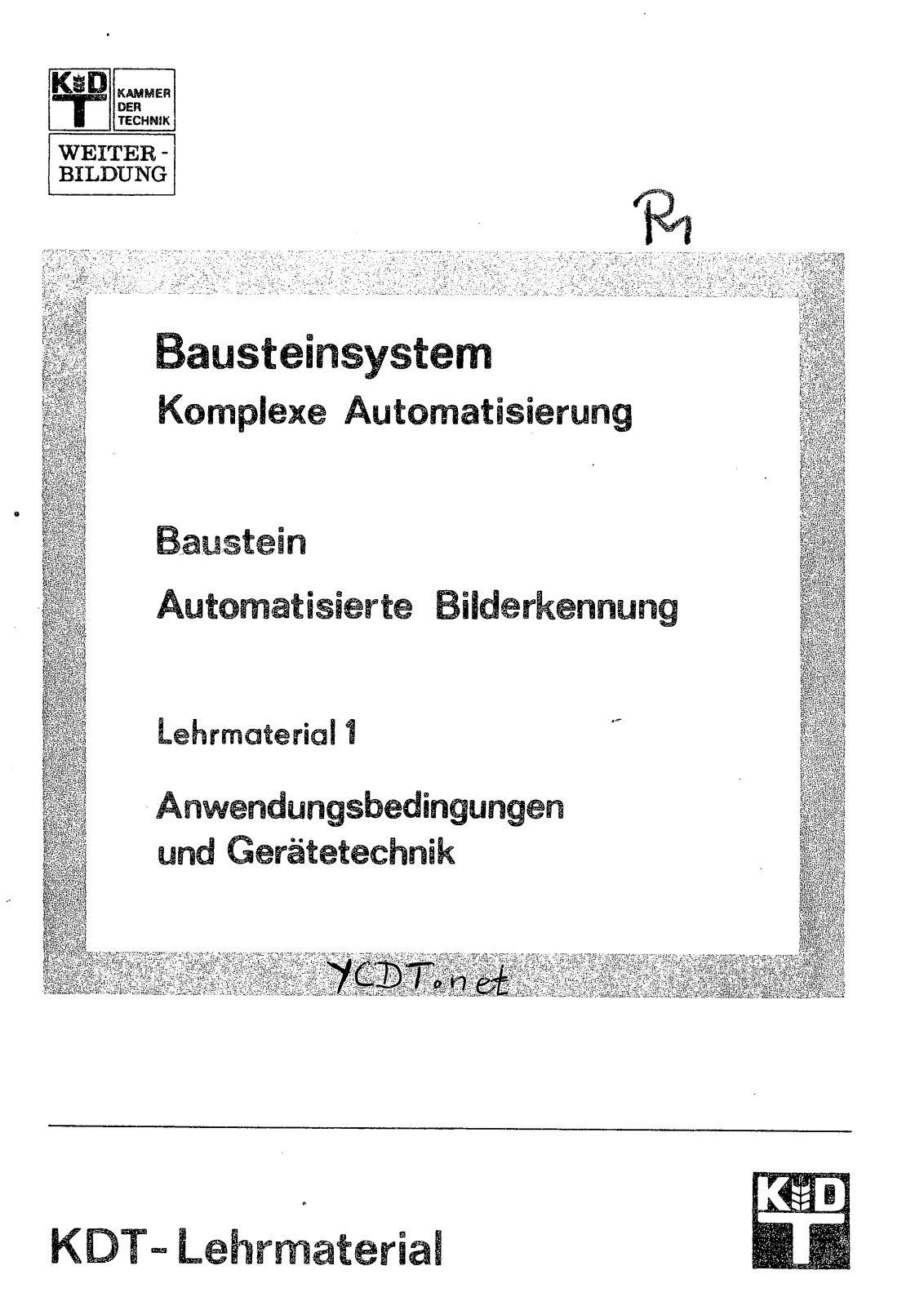 Studiotechnik Berlin kdt-abilderkenn User Manual - ManualMachine.com