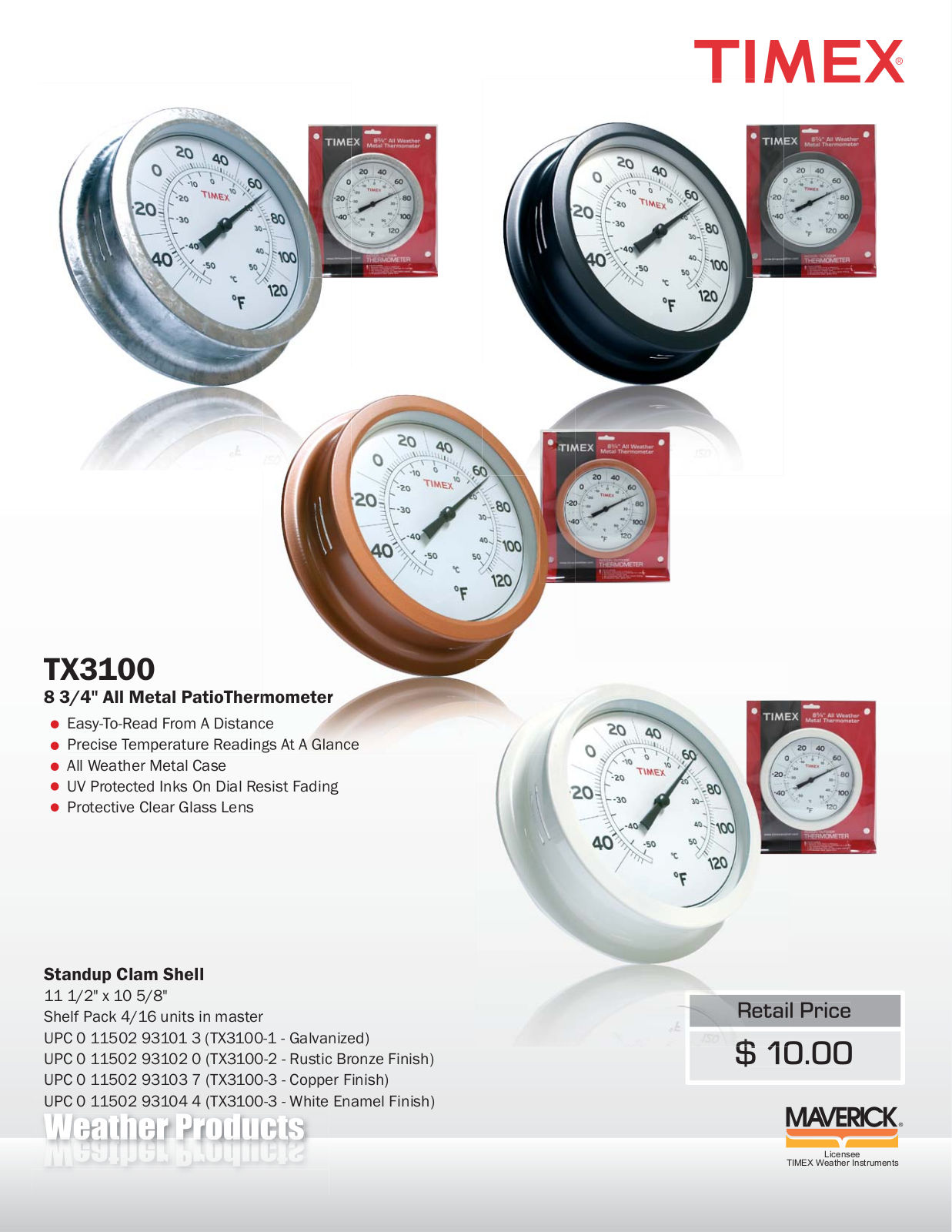 TIMEX Weather Products TX3100 User Manual