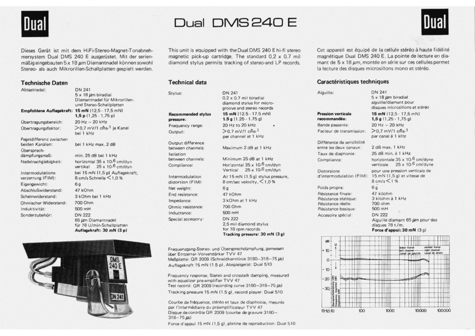 Dual DMS-240-E Owners Manual