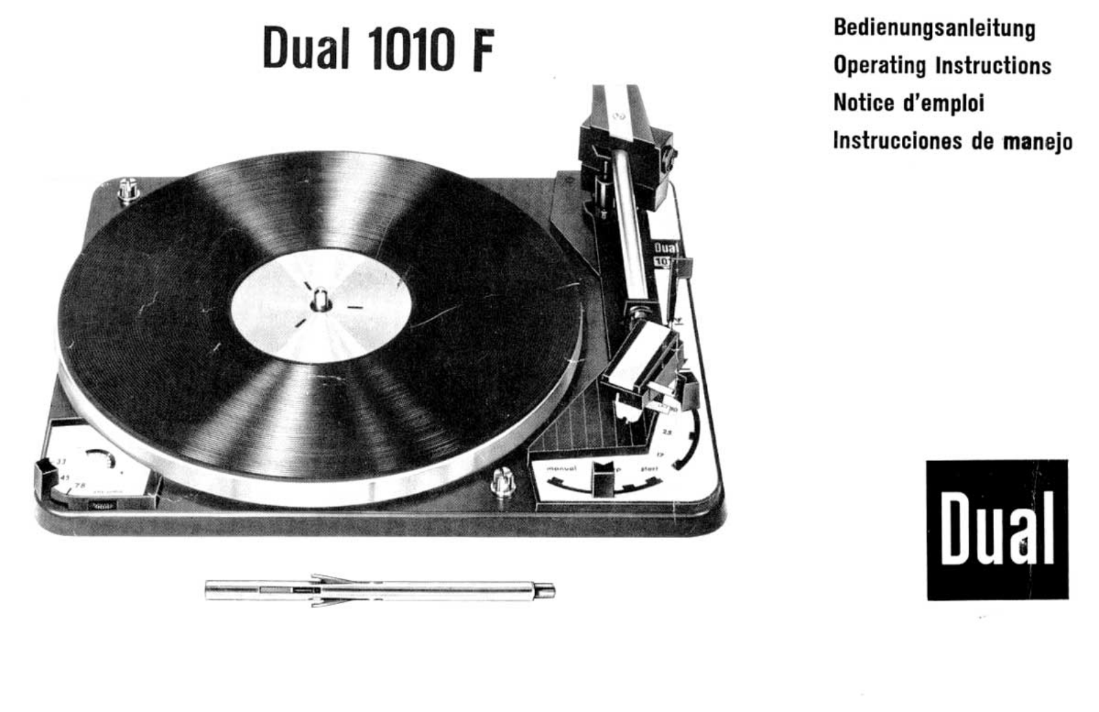 Dual 1010-F Owners manual