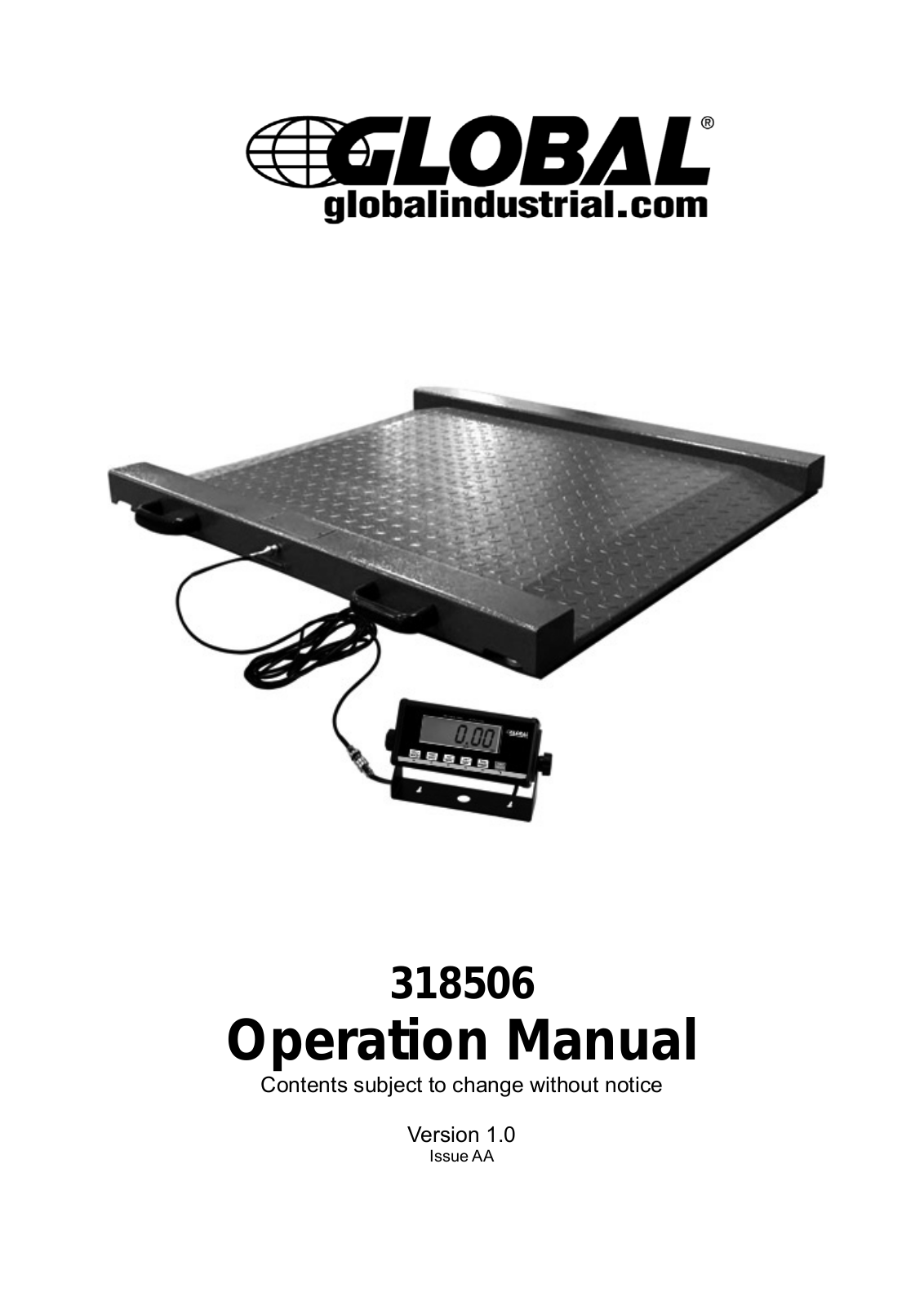 Global Industrial 318506 User Manual