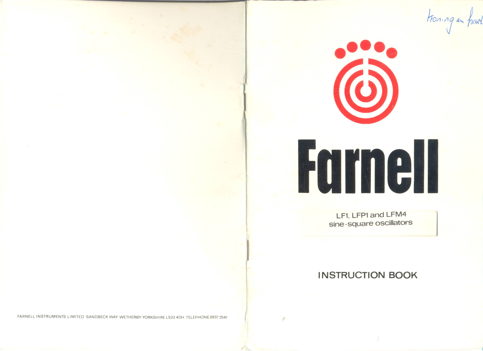 Farnell LFP1, LFM4, LF1 Service manual