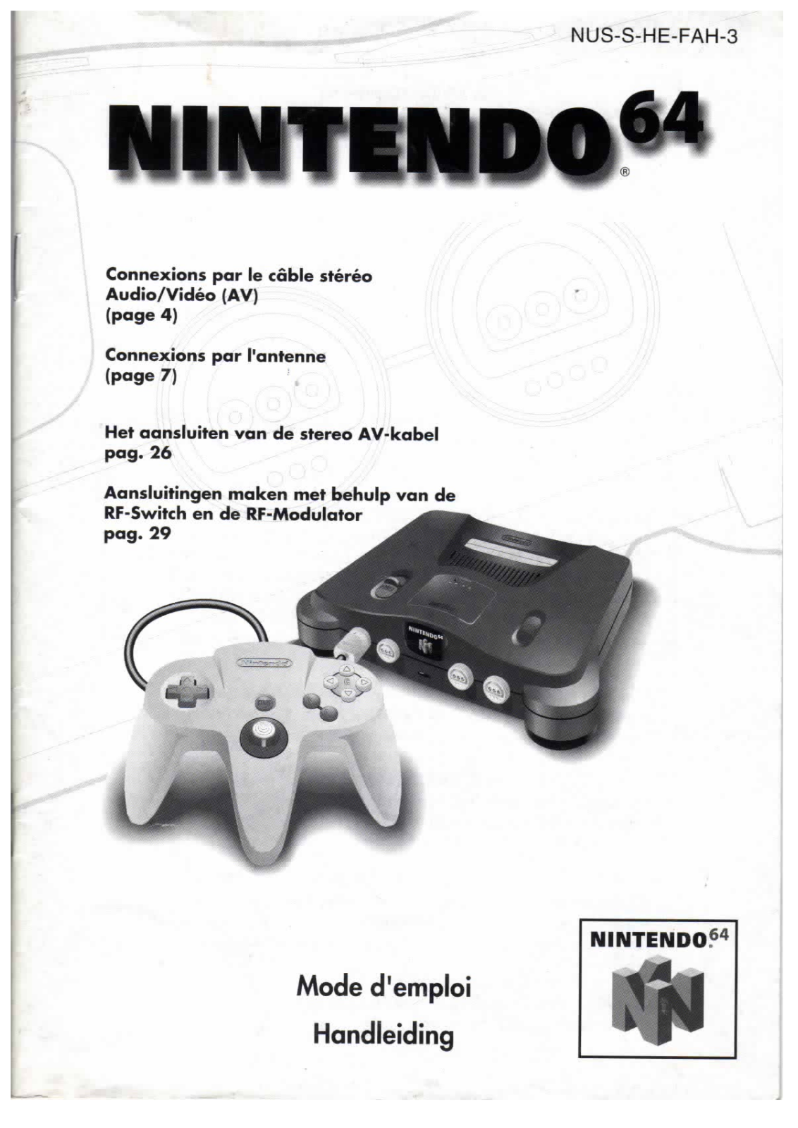 NINTENDO Nintendo 64 User Manual