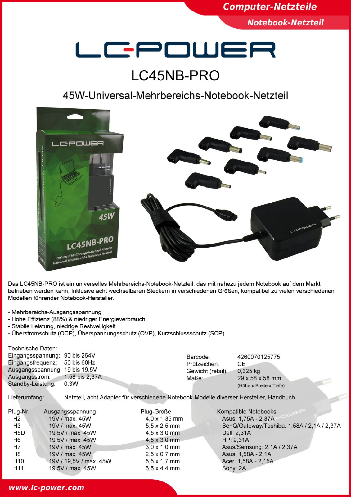 LC-Power LC45NB-PRO User Manual