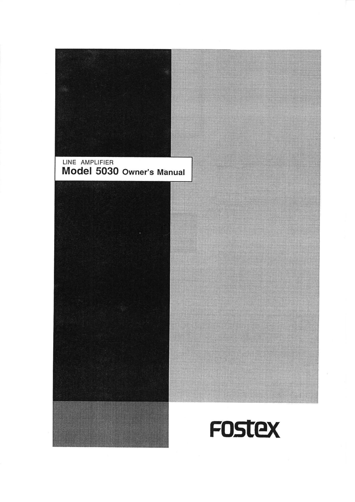 Fostex 5030 User Manual