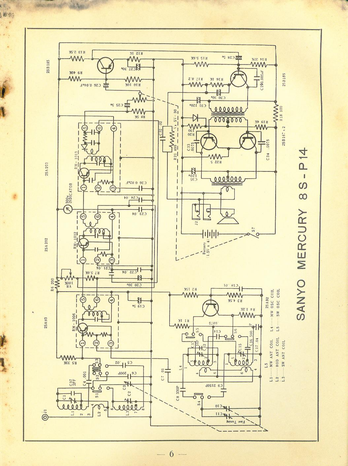 Sanyo Mercury 8S-P14 Schematic