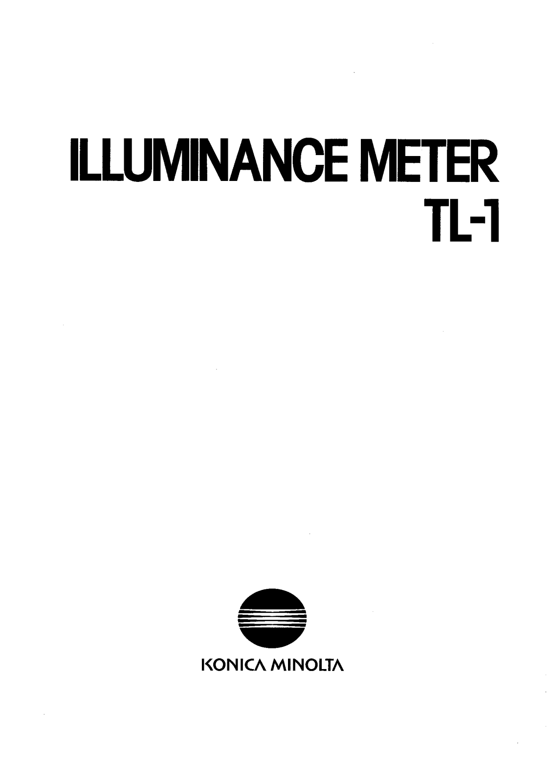 Konica TL-1 User Manual