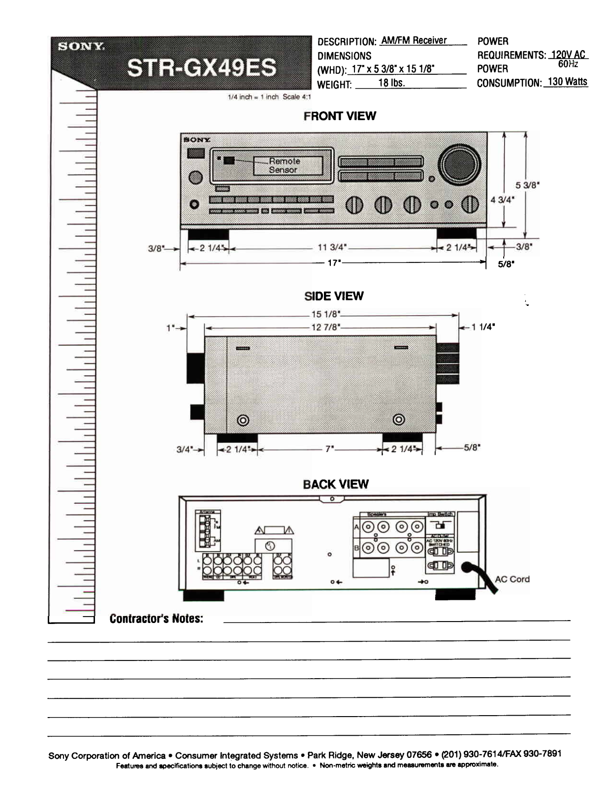 Sony STR-GX49ES Users guide