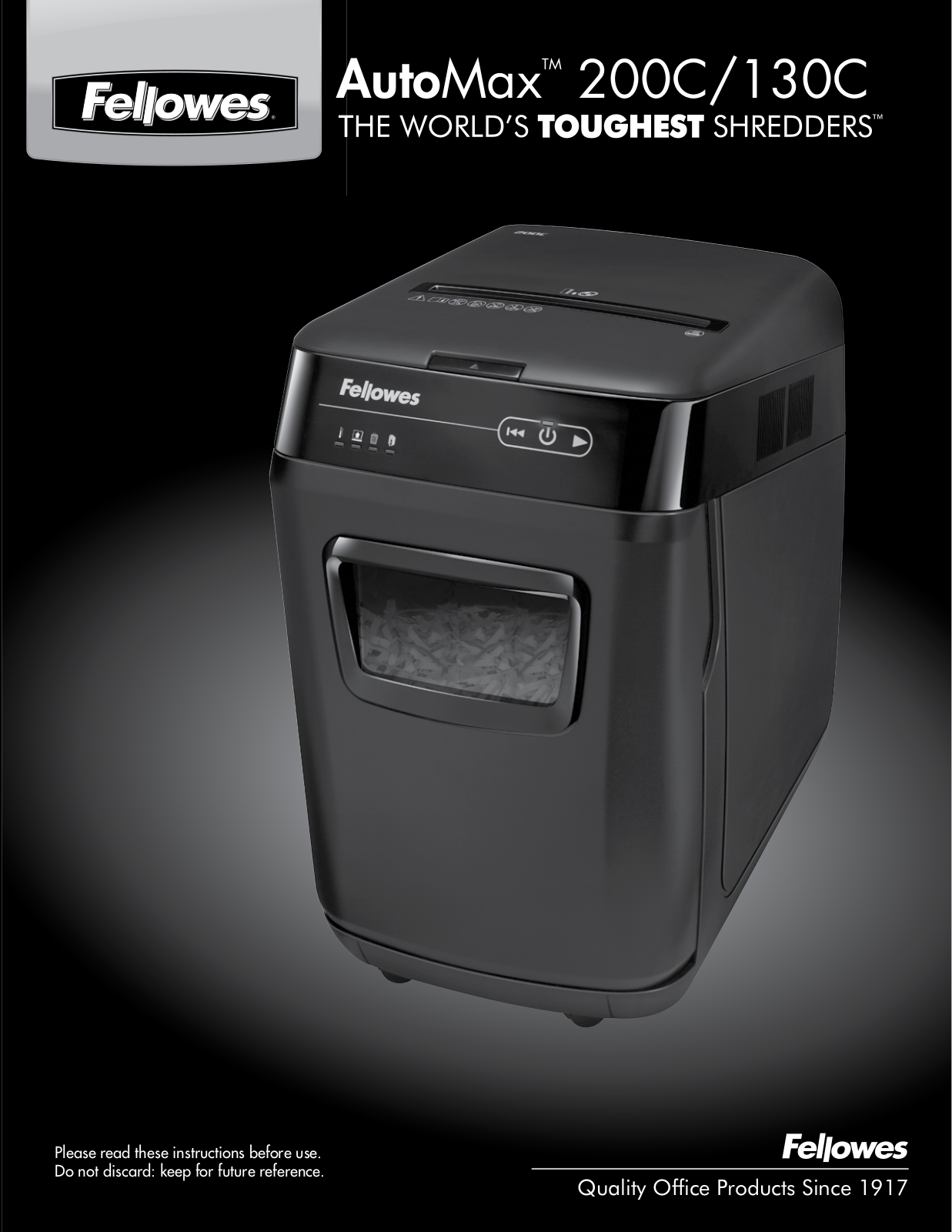 Fellowes 200C, 130C User Manual