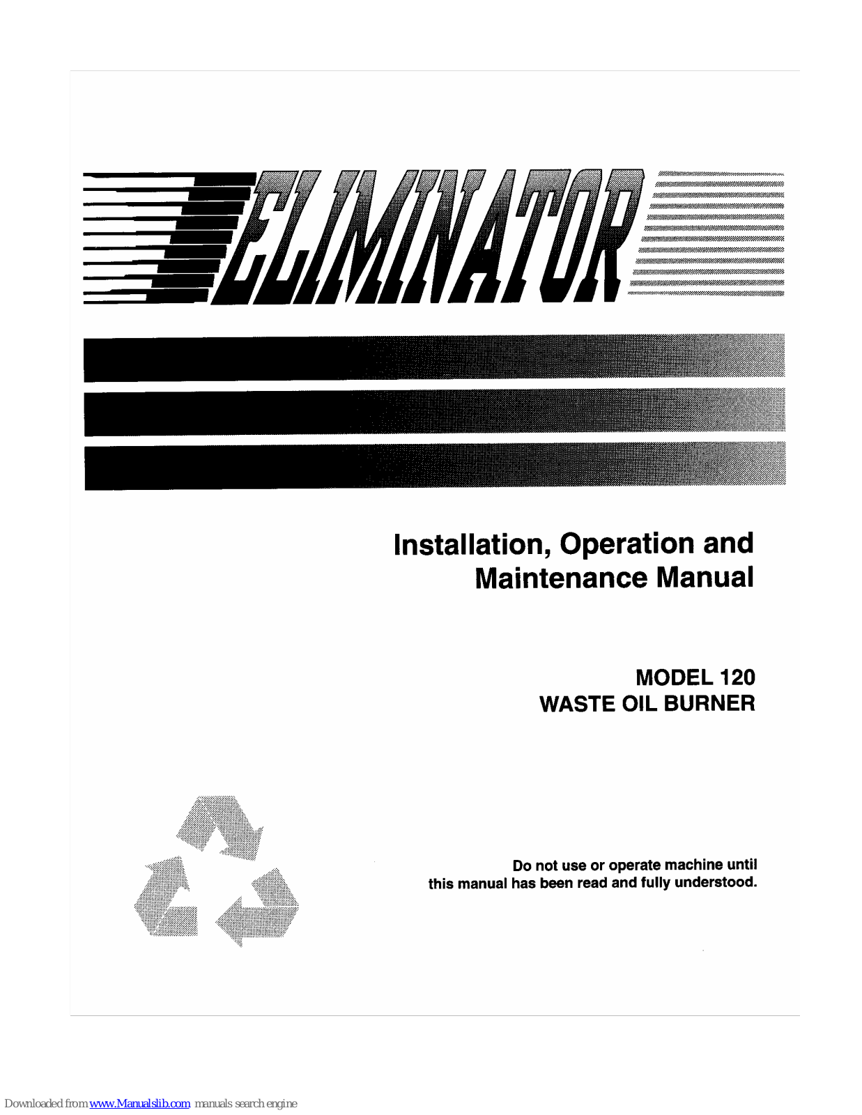 Eliminator 120 Installation, Operation And Maintenance Manual