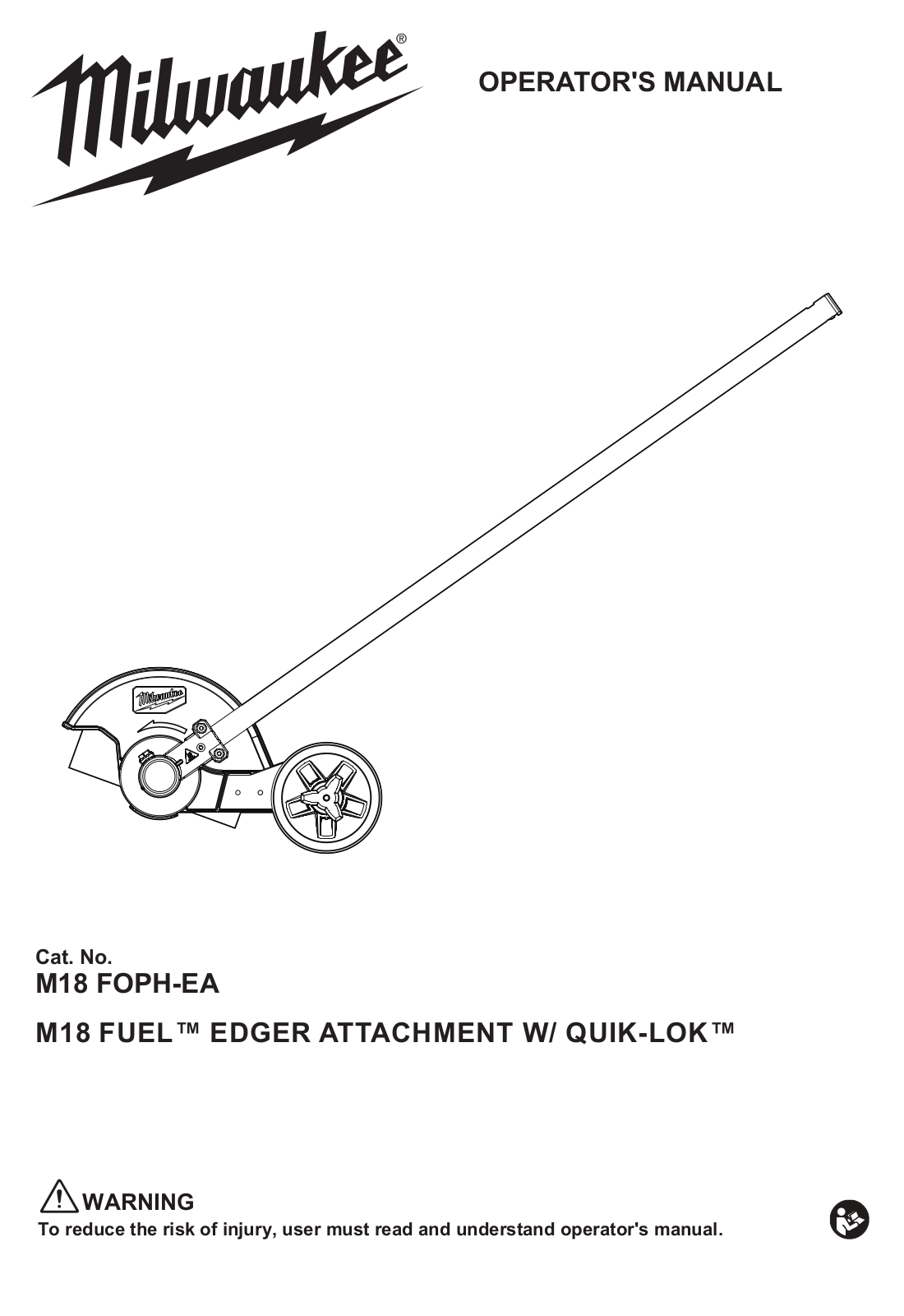 Milwaukee M18 FUEL FOPH-EA Operator's Manual