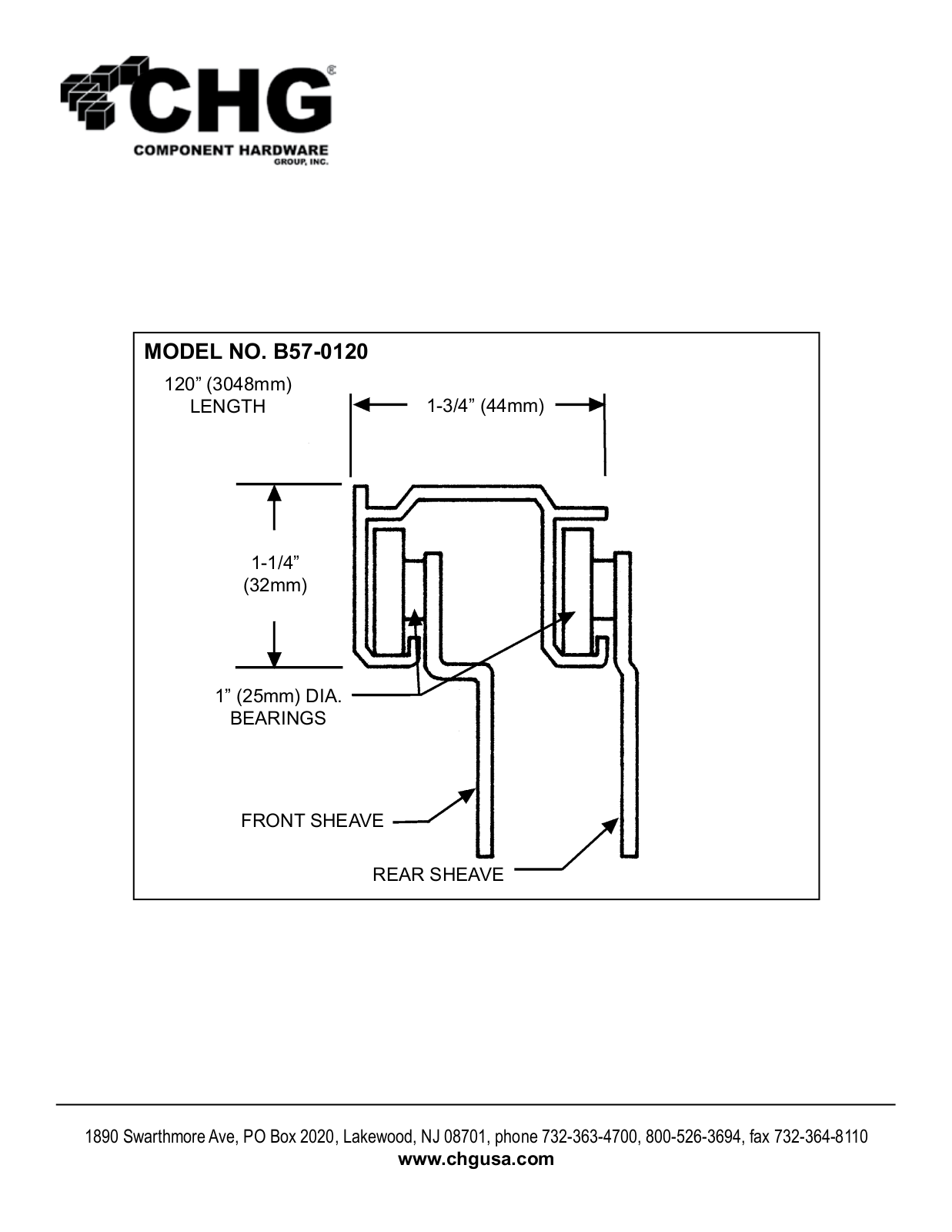 Component Hardware B57-0120 User Manual