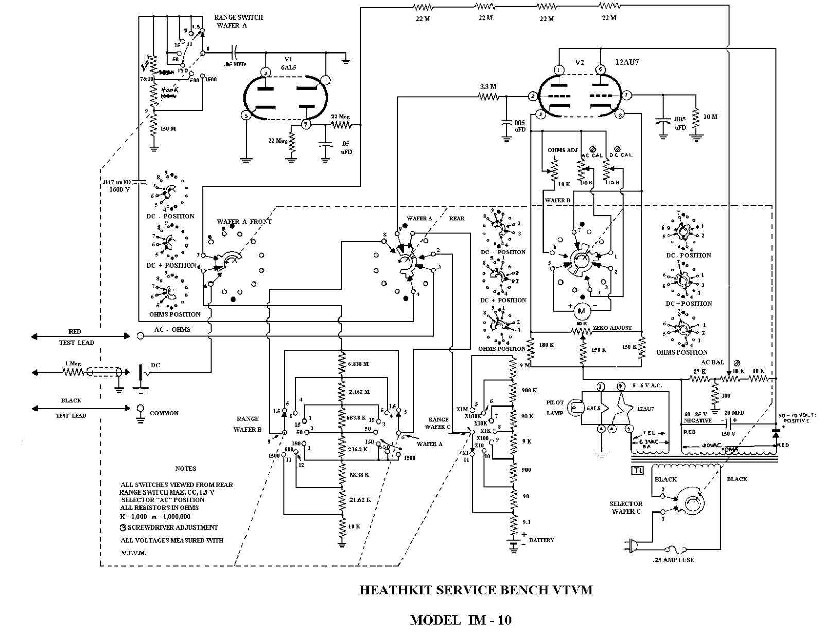 Heath Company IM-10 Schematic