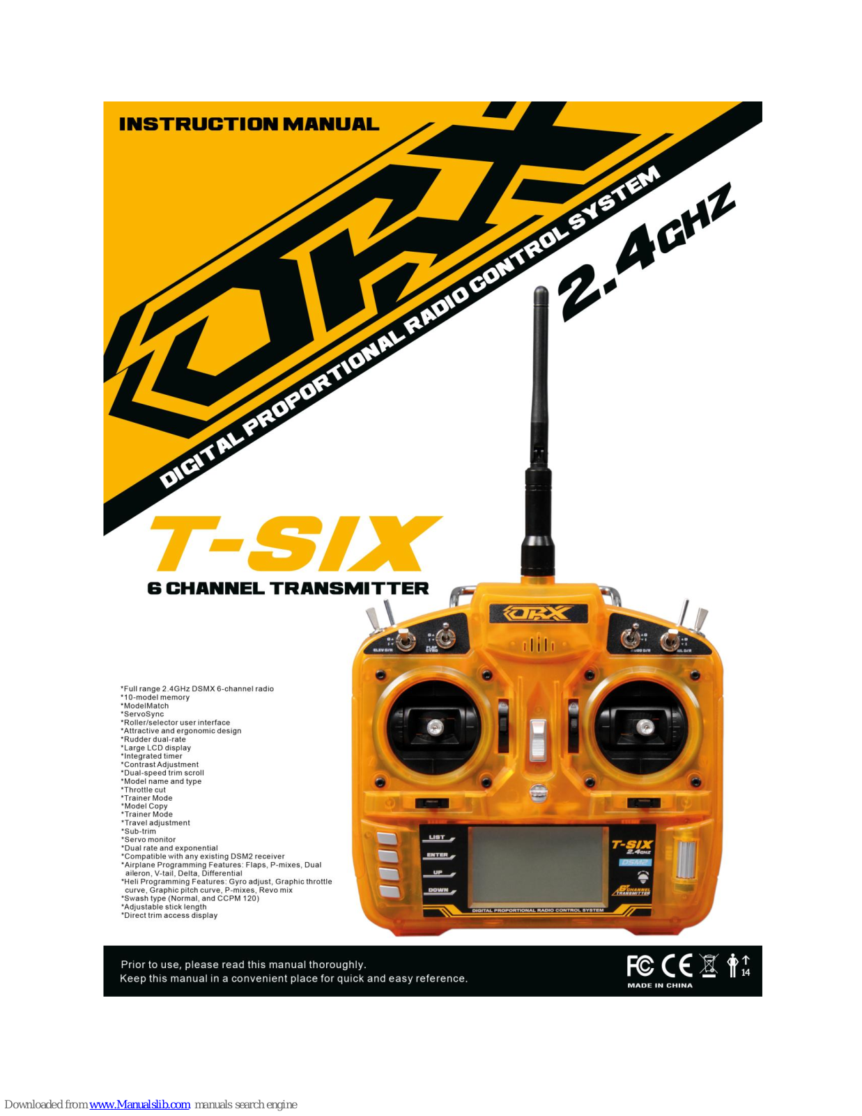 Orange RX T-SIX Instruction Manual