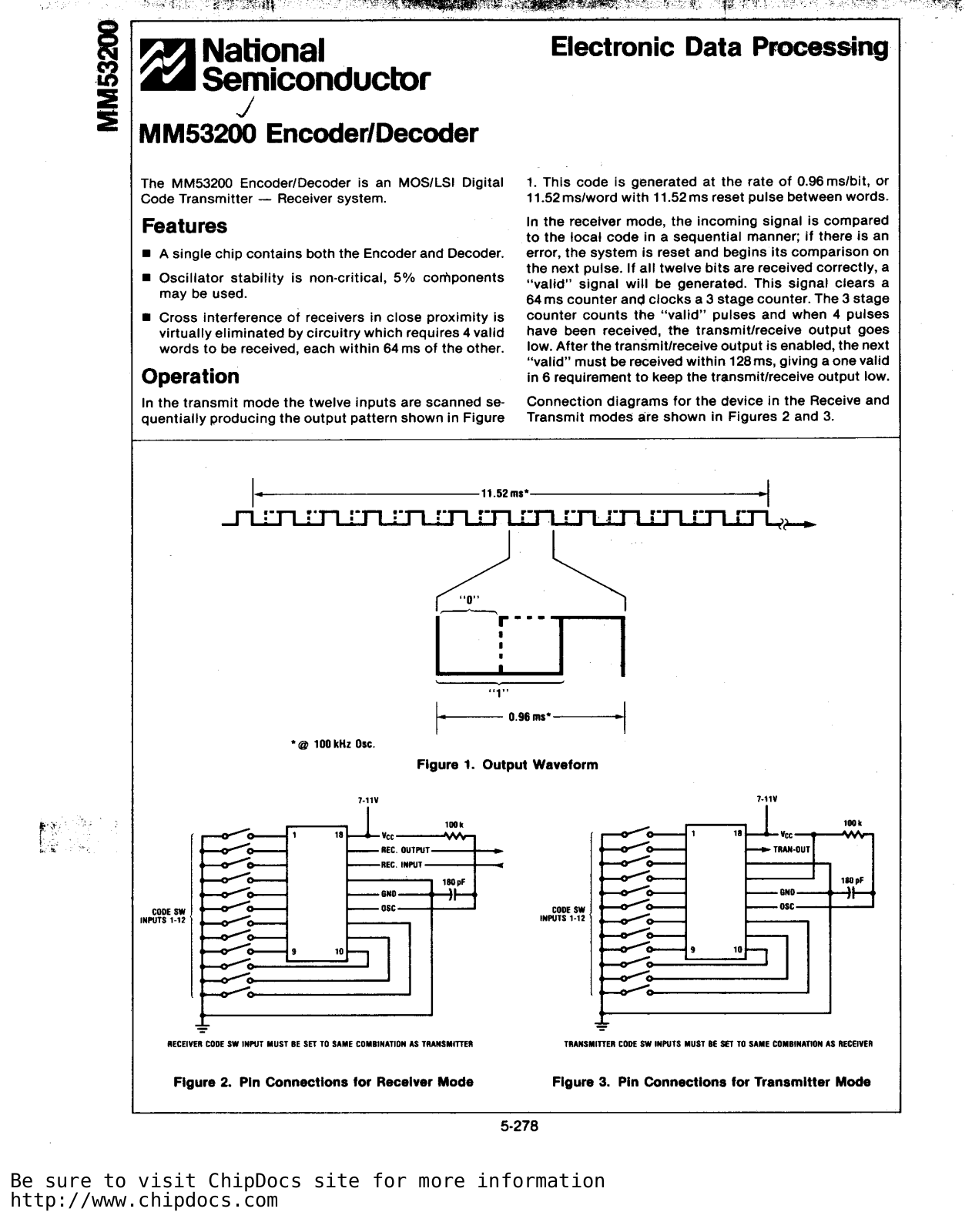 NSC MM53200 Datasheet