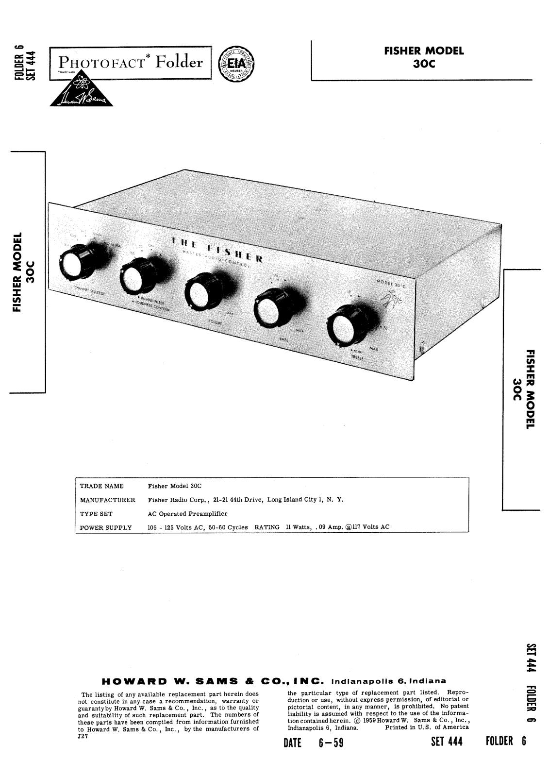 Fisher 30-C Service Manual