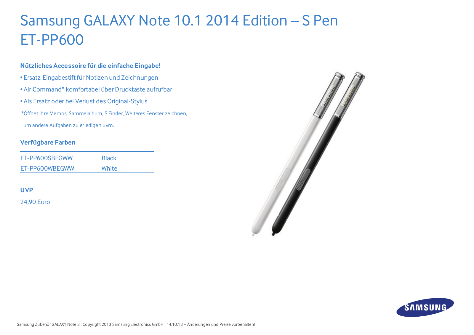 Samsung ET-PP600SBEGWW User Manual