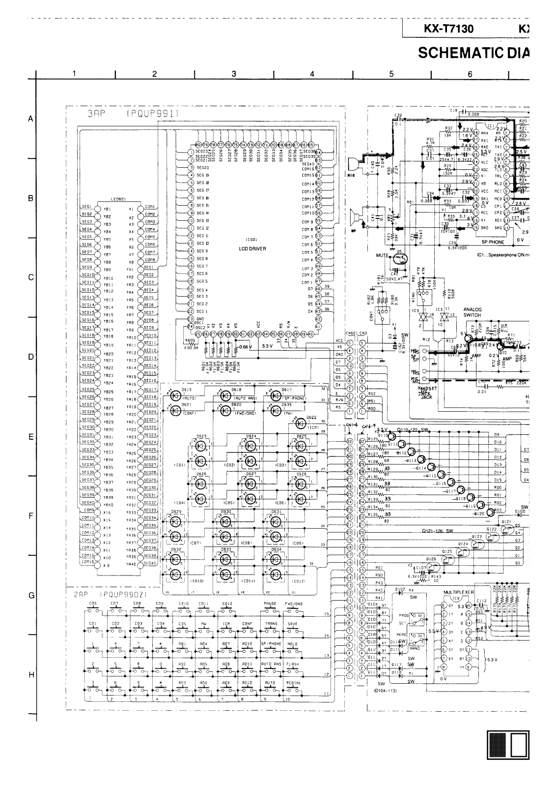 Panasonic KX-T7130 Diagram