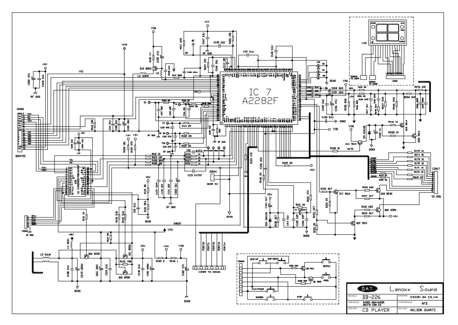 Lenoxx BB-226 Schematic