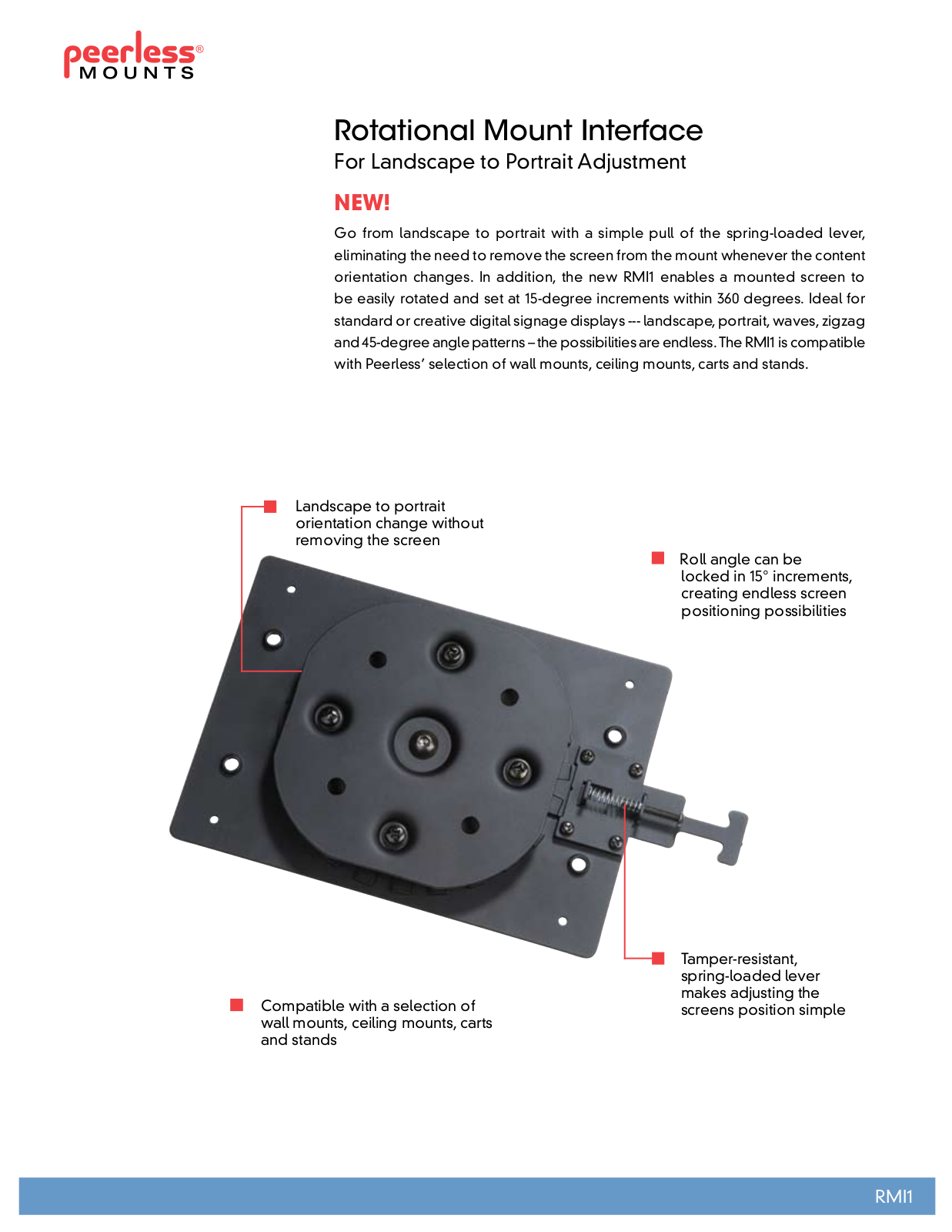 Peerless-AV PTM200 Sell Sheet