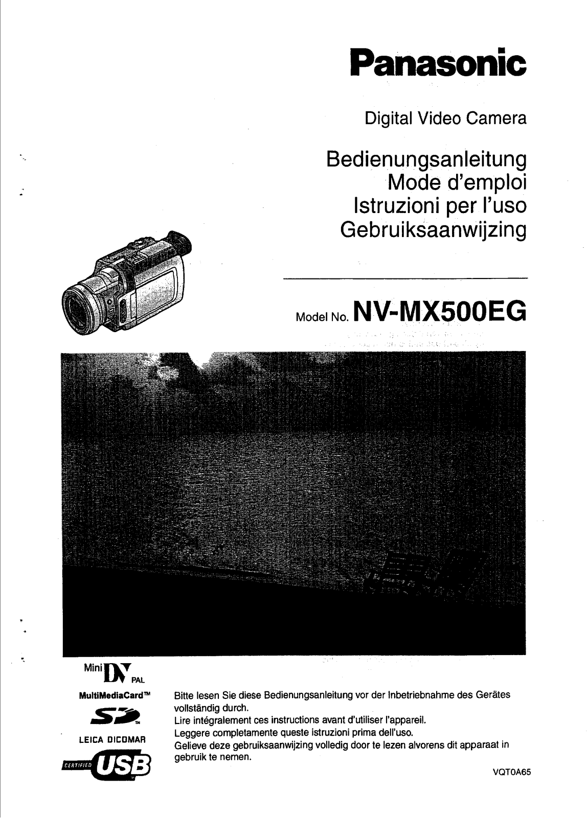 Panasonic NVMX500EG User Manual