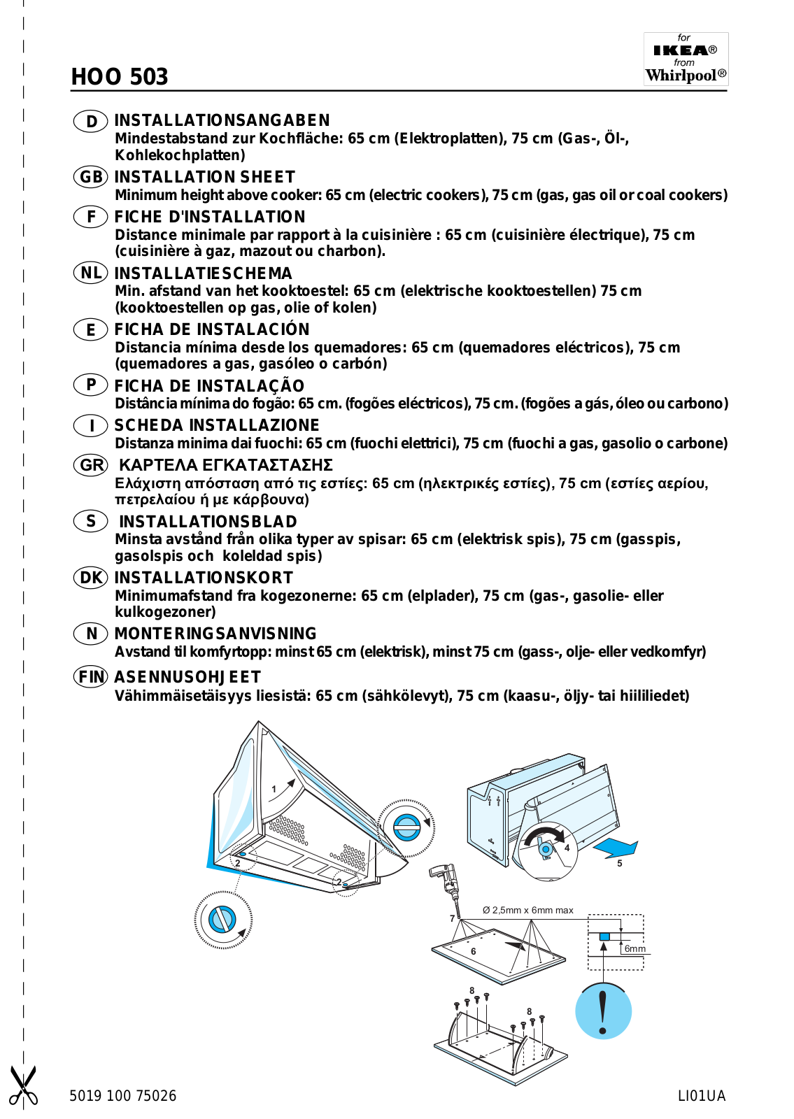 Whirlpool 545 350 10 INSTRUCTION FOR USE