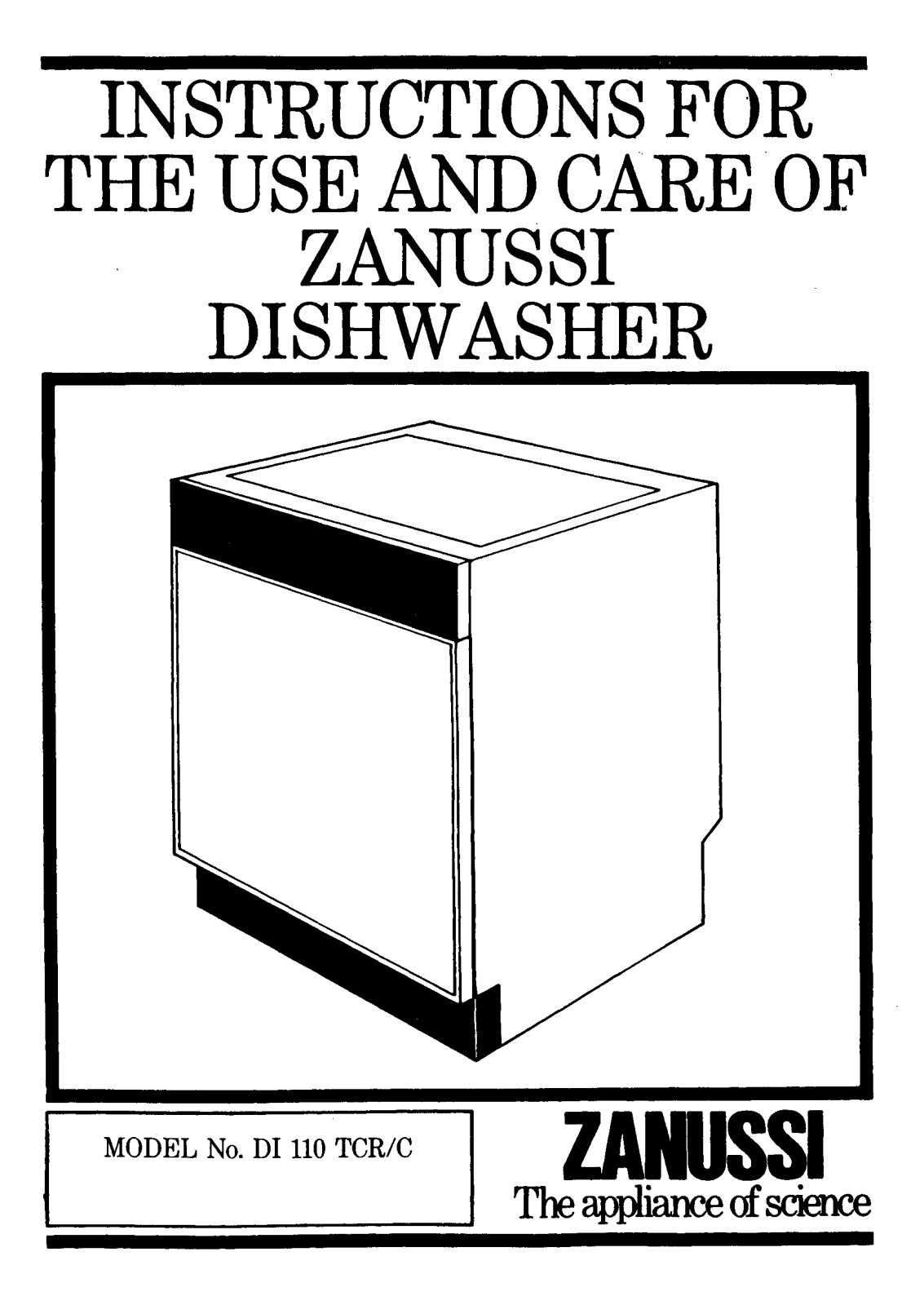 Zanussi DI 110 TCR C User Manual