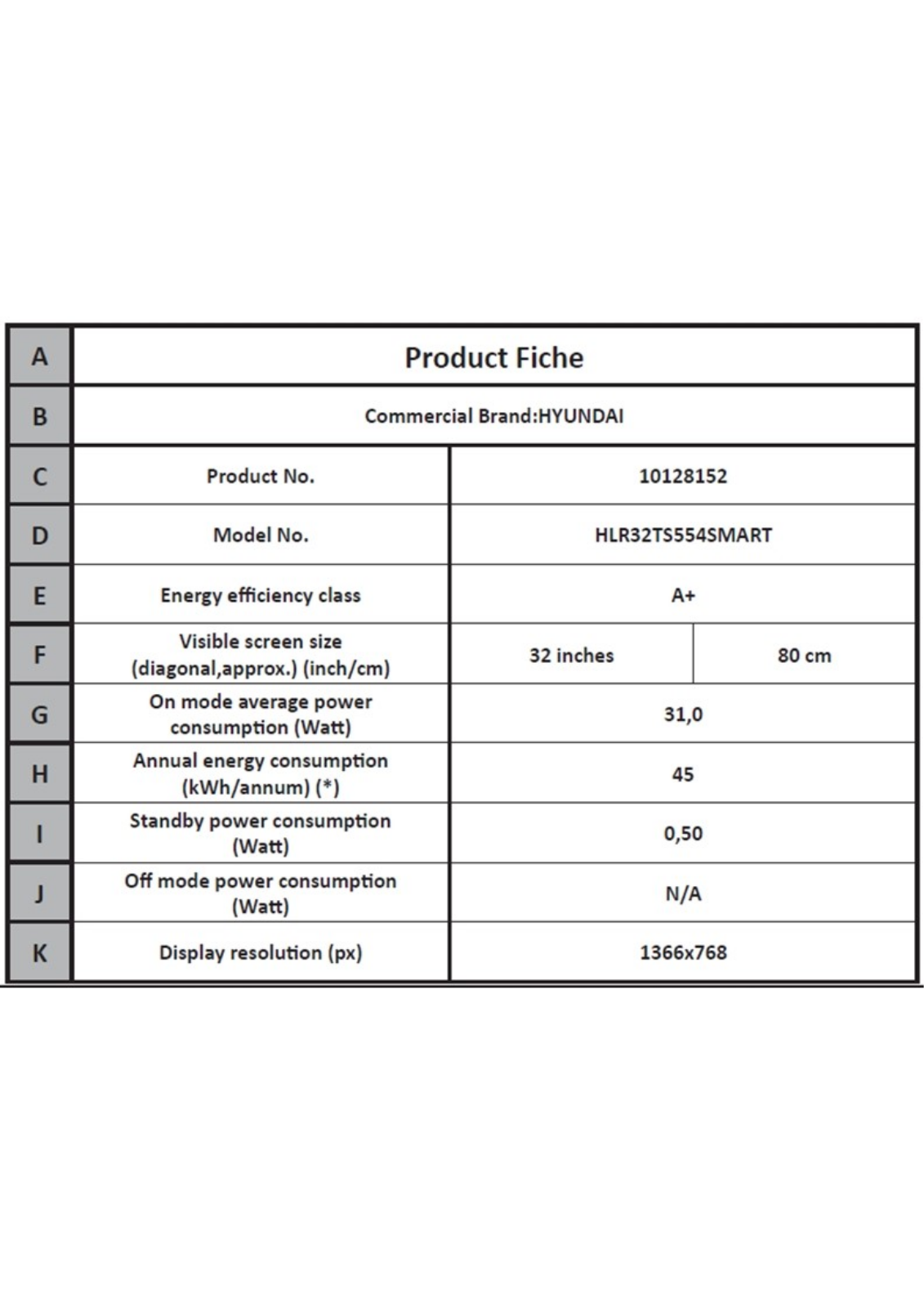 Hyundai HLR 32TS554 SMART User Manual