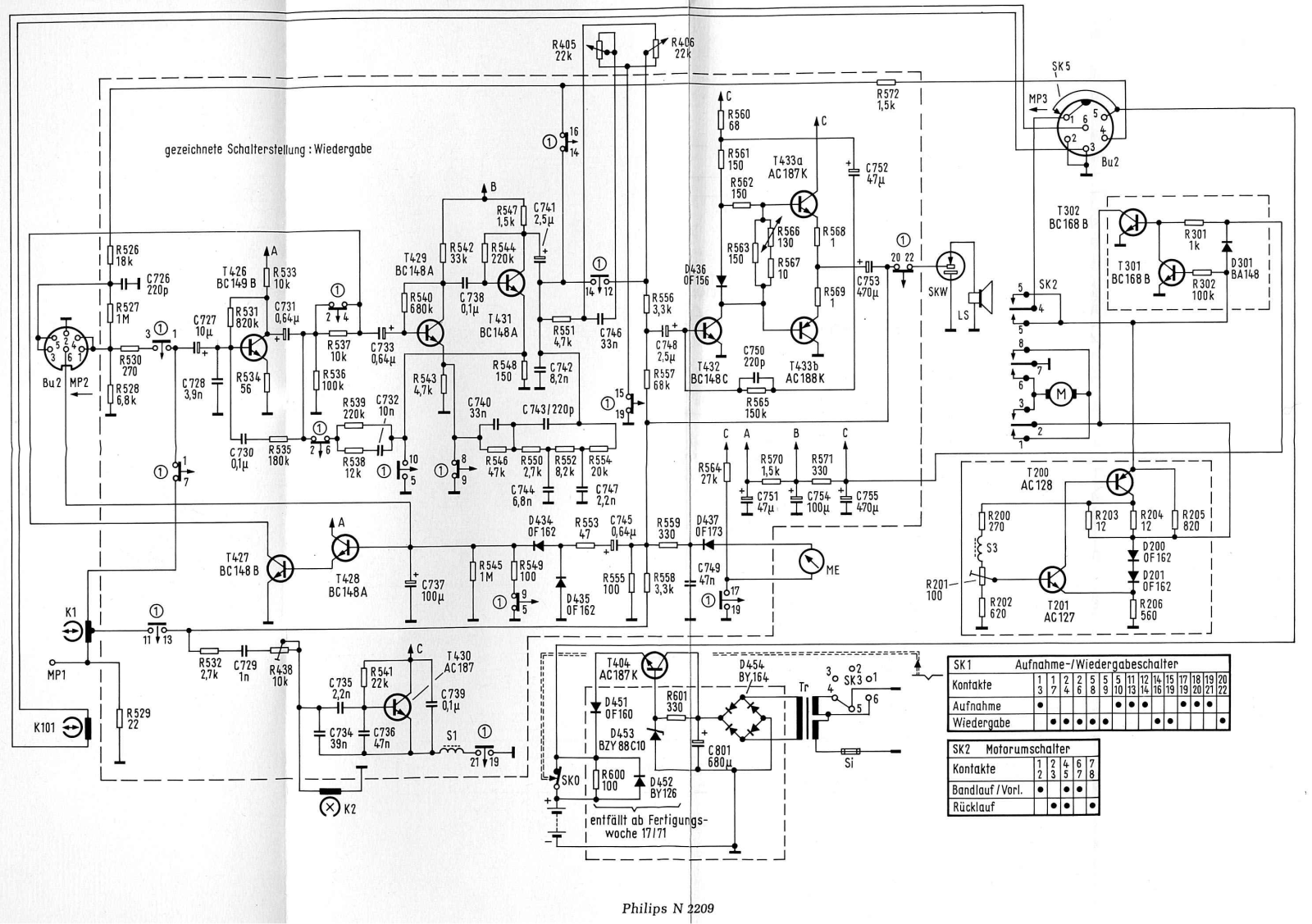 Philips N-2209 Schematic