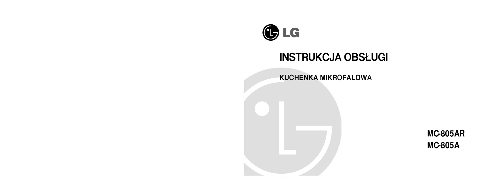 Lg MC-805AR, MC-805A User Manual