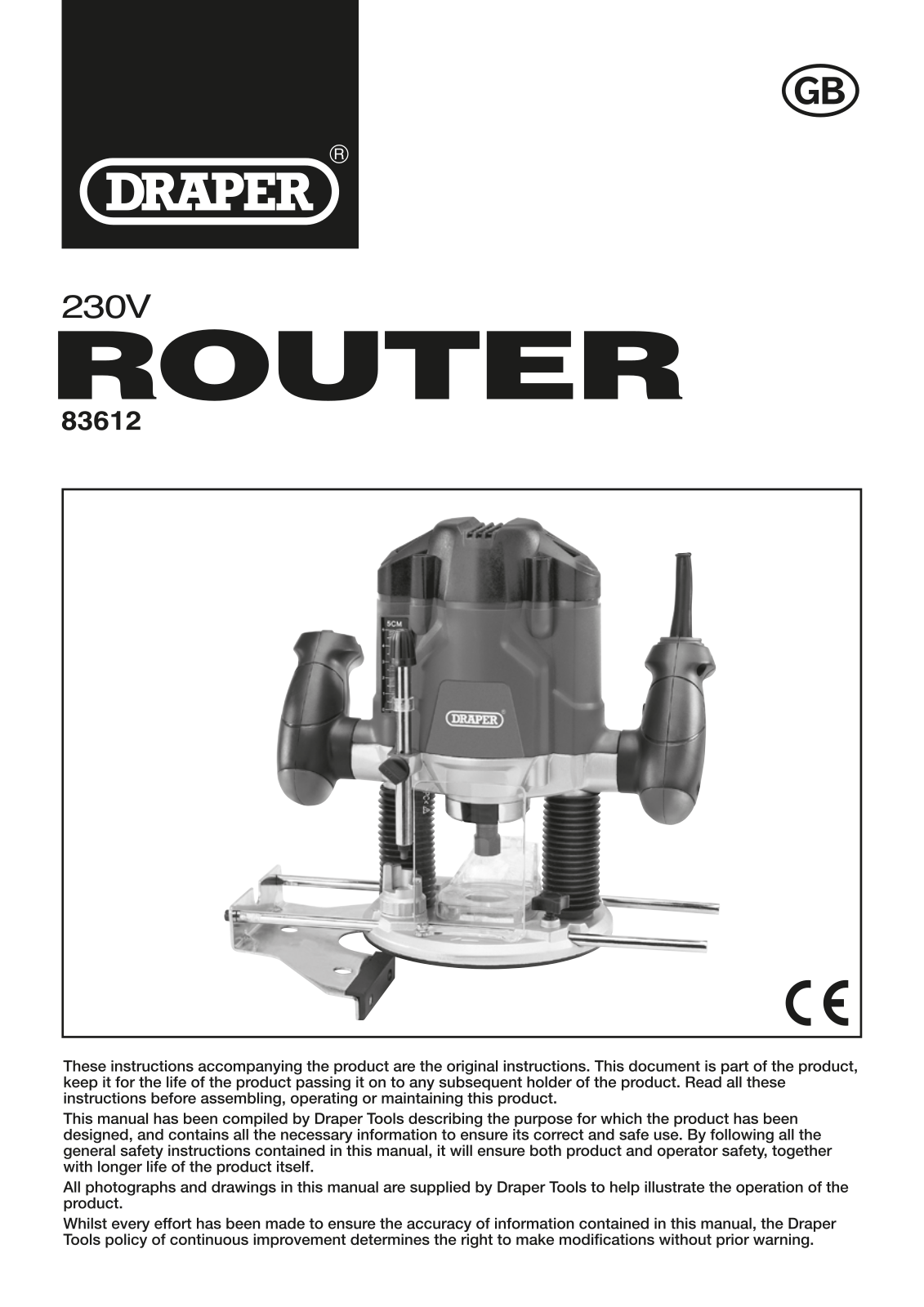 Draper Tools 83612 Instructions - ManualMachine.com